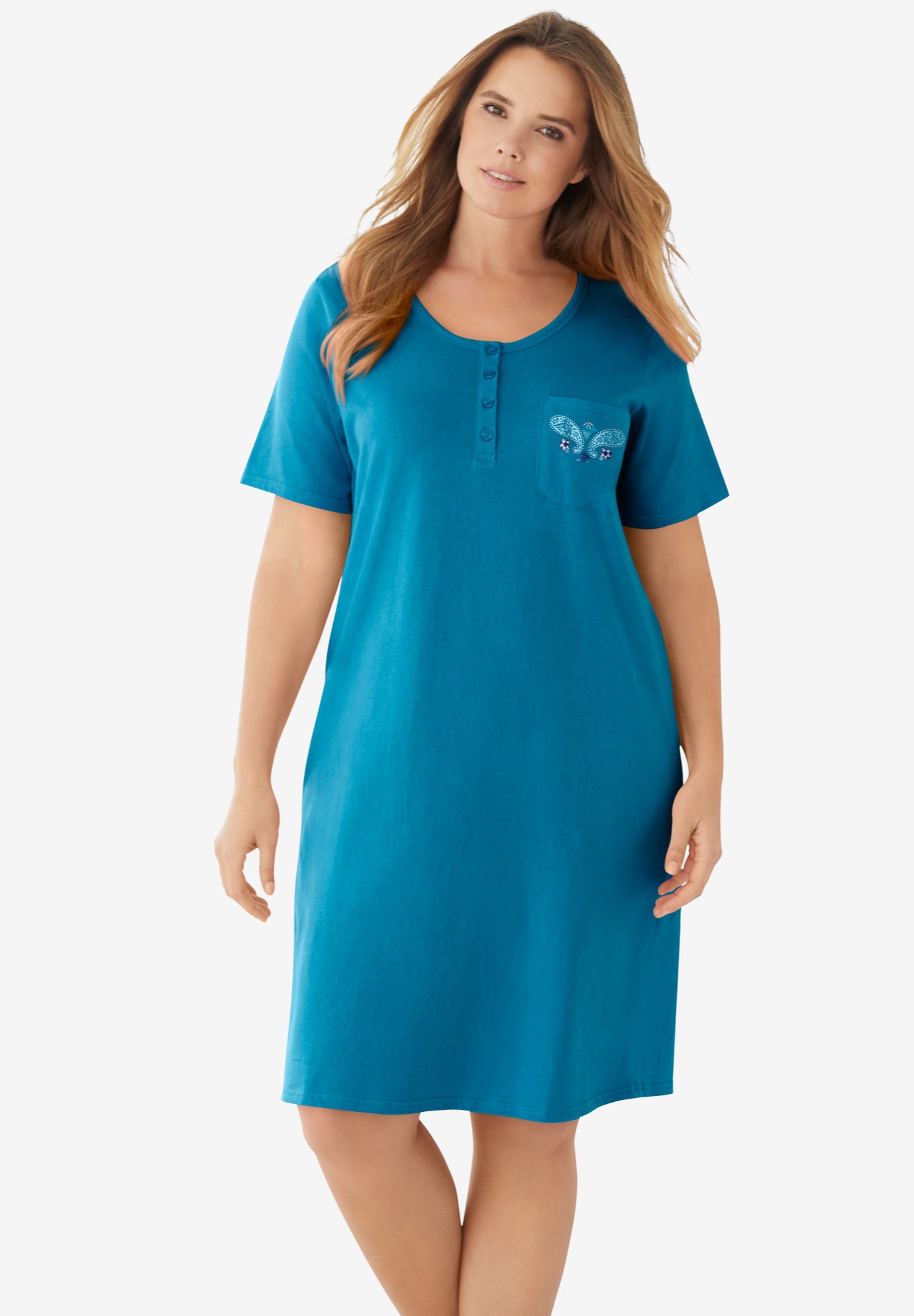 Cotton sleep shirts plus size clearance