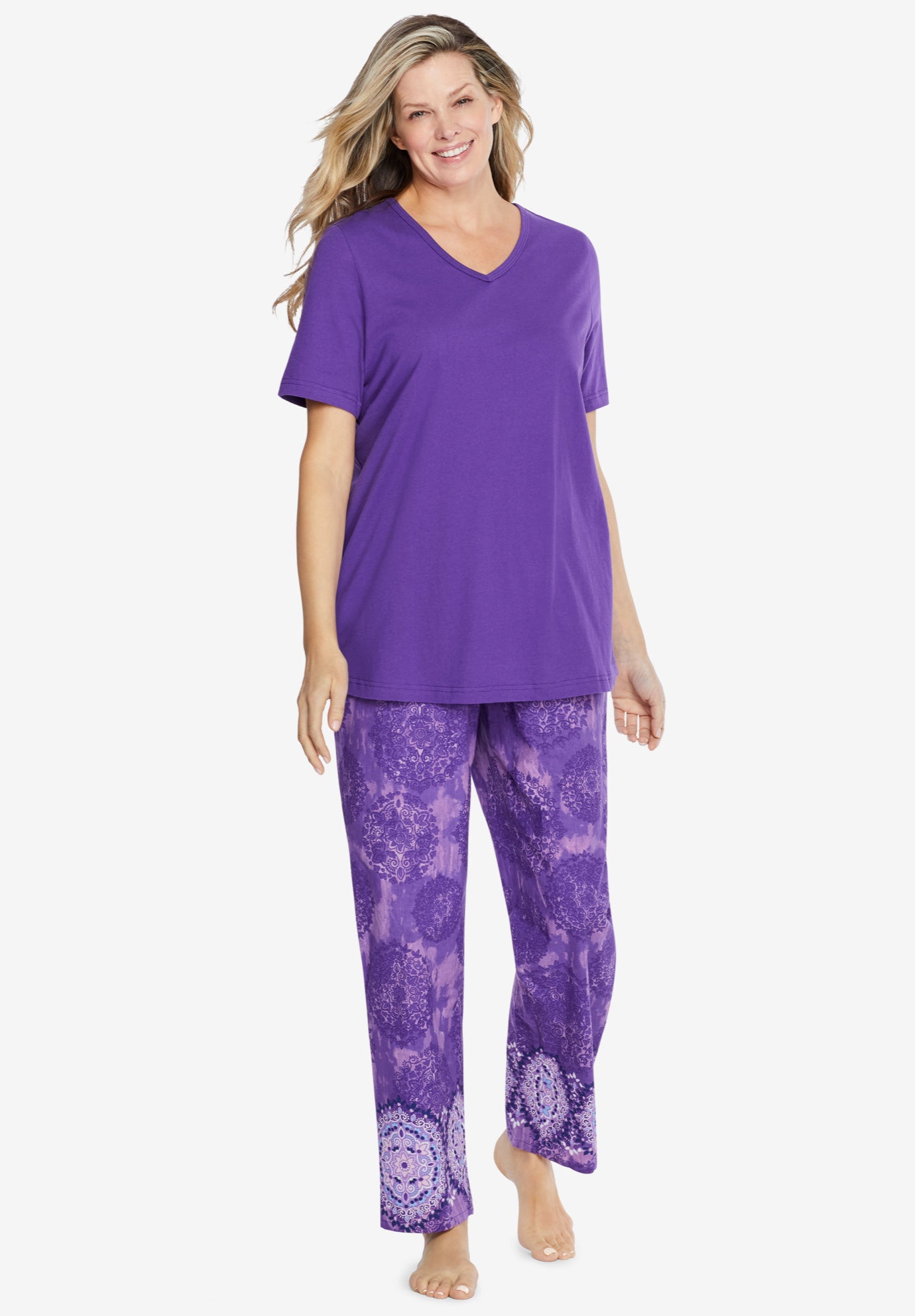 Short Sleeve Lounge Set
 Short Sleeve Knit Lounge Set