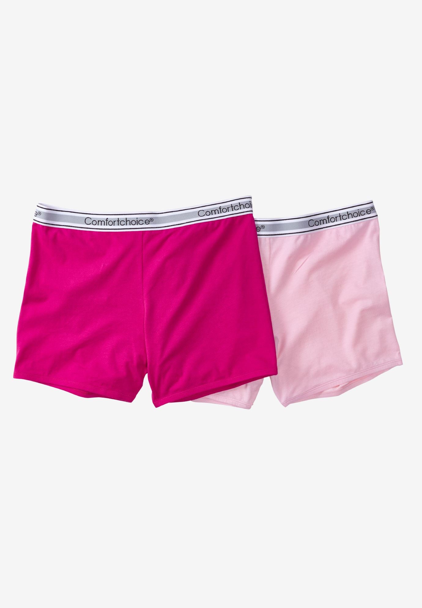 2Pack Stretch Knit Boyshorts by Comfort Choice® Plus Size Boyshort