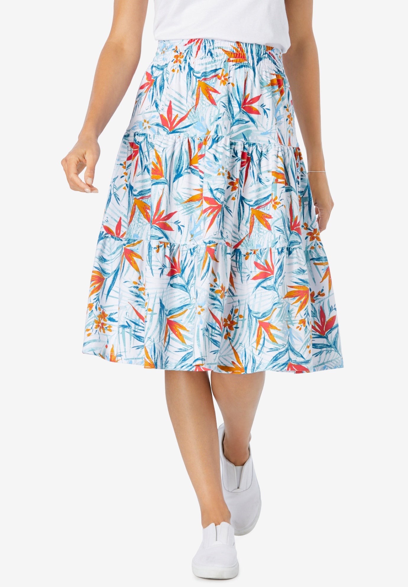Jersey tiered skirt clearance