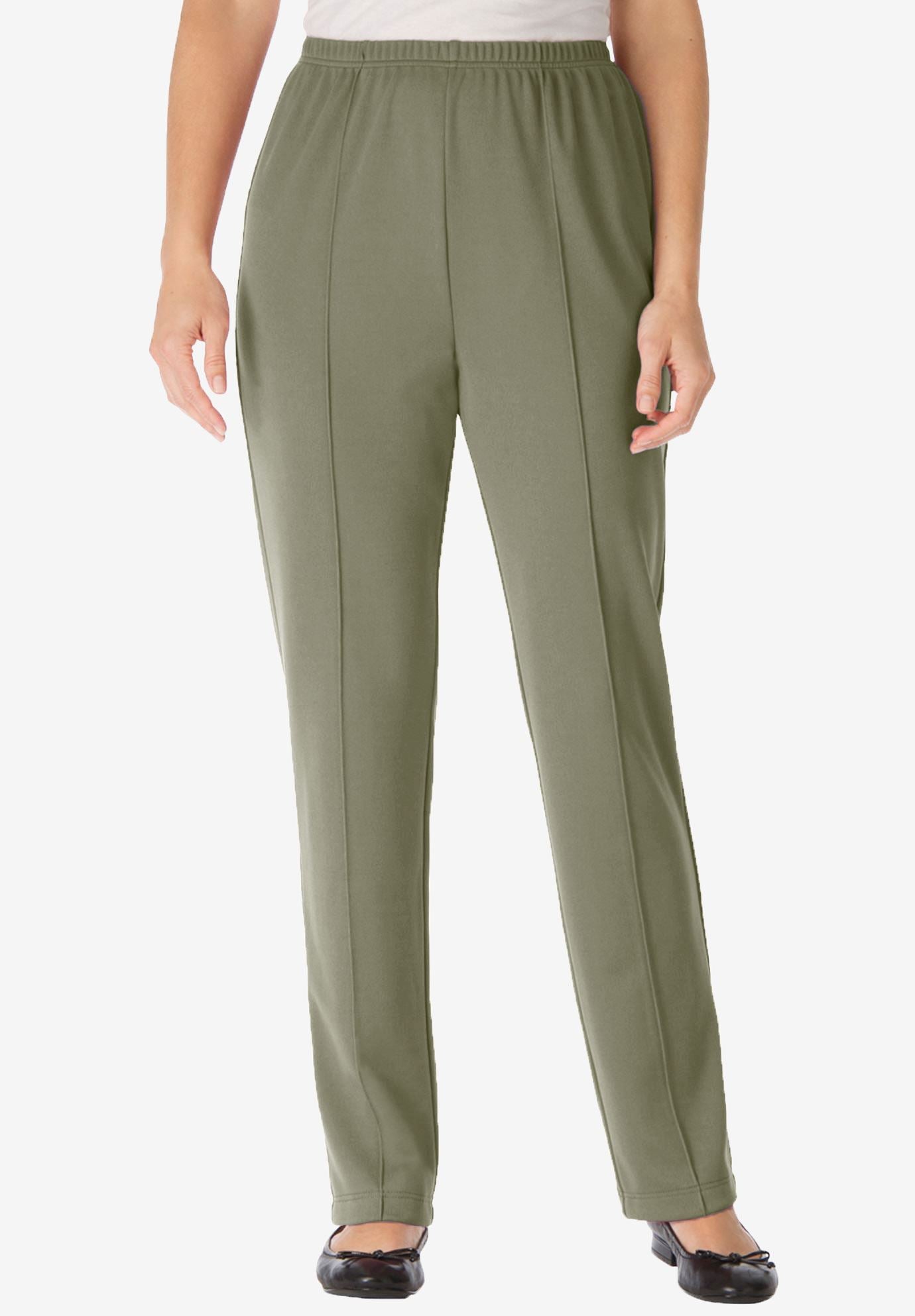 Wrinkle and StainResistant Knit Pant by Only Necessities® Plus Size