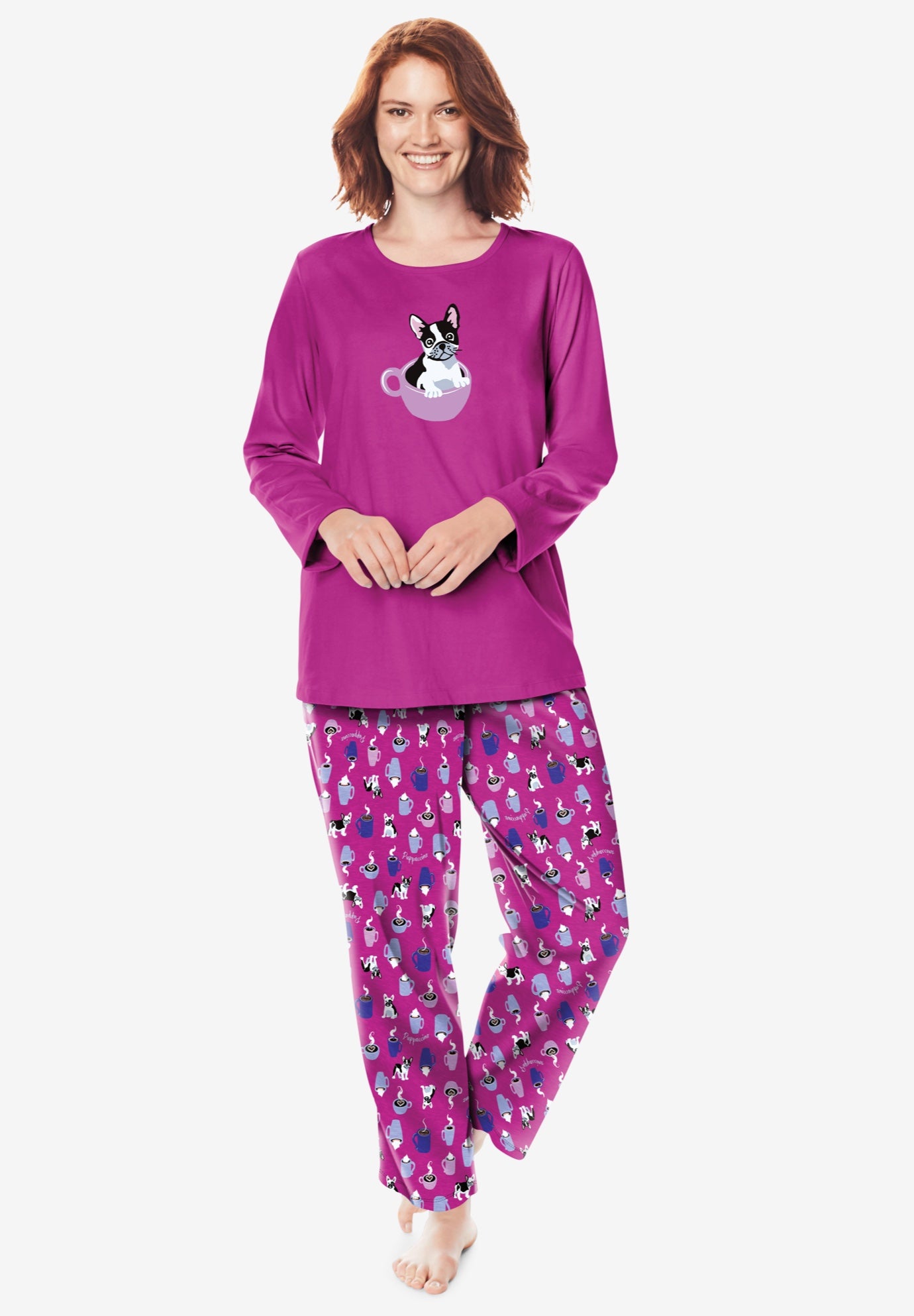 Long Sleeve Knit PJ Set | Woman Within