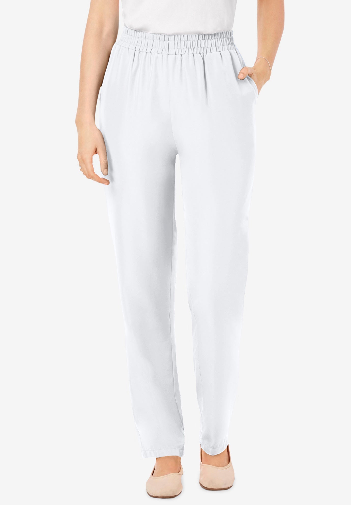 woman within white pants