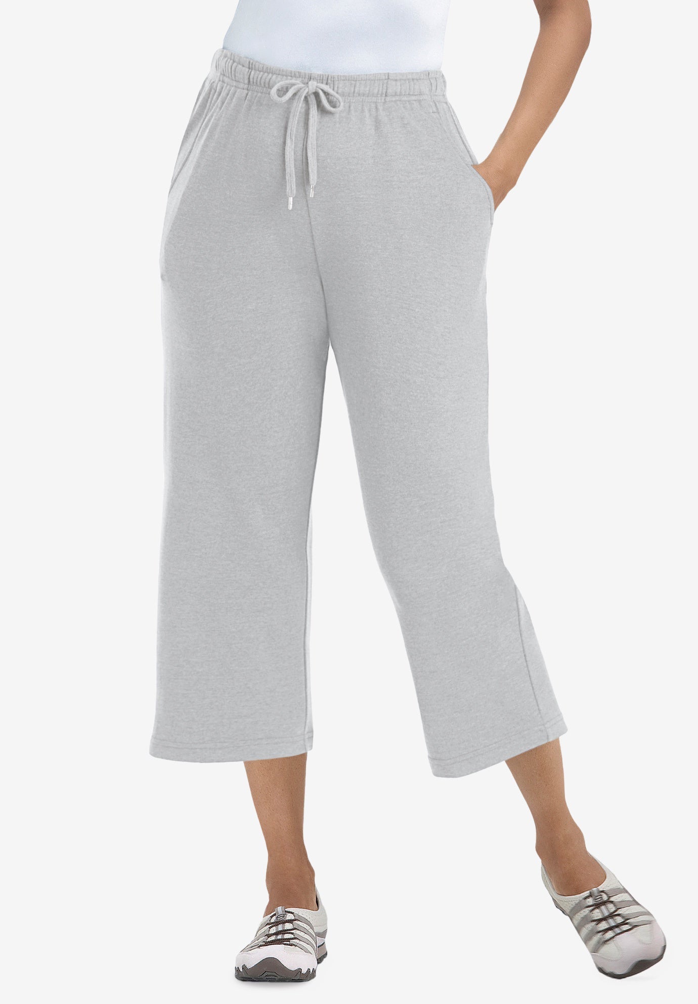 Sport Knit Capri Pant Woman Within