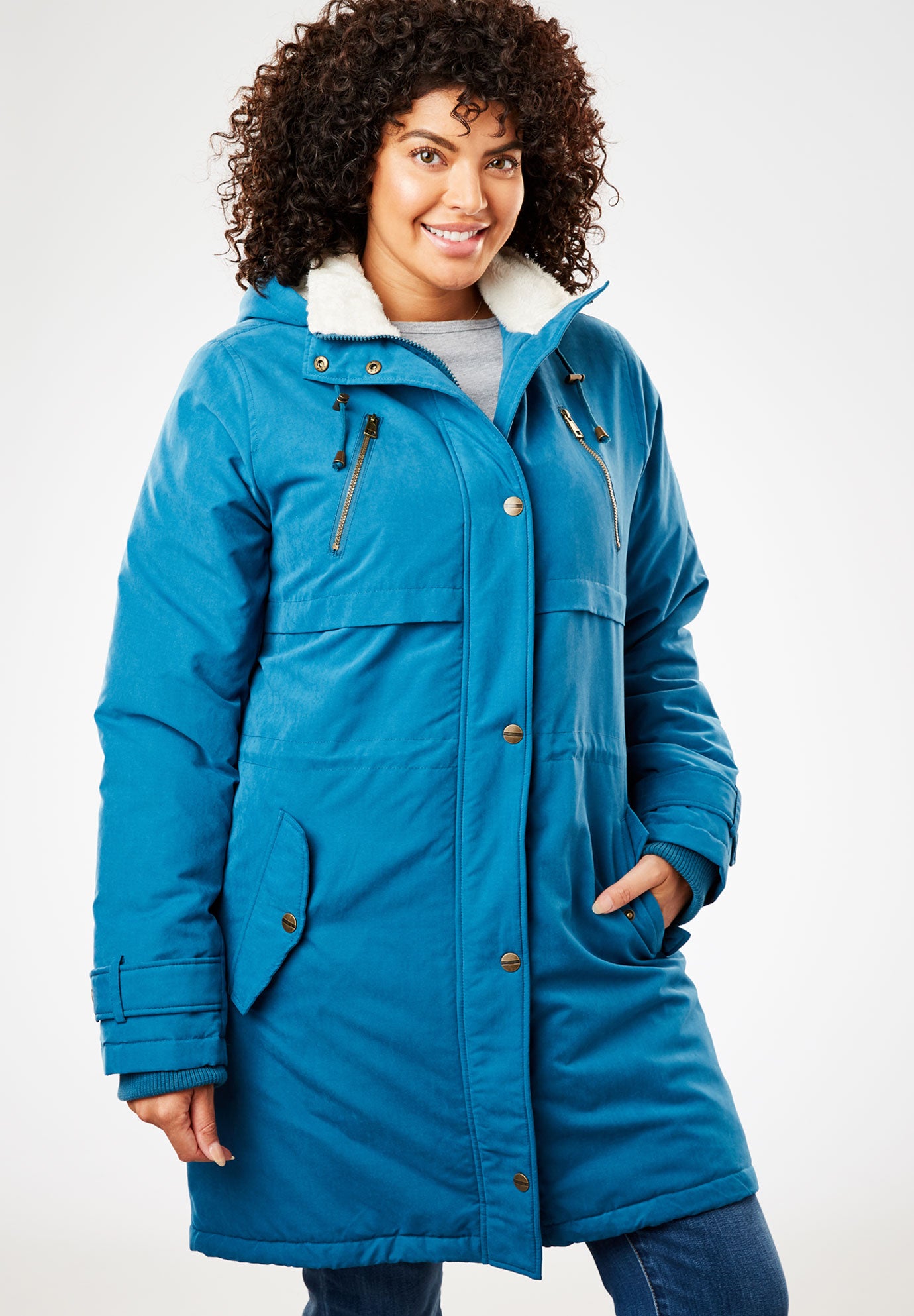 FleeceLined Utility Anorak Woman Within