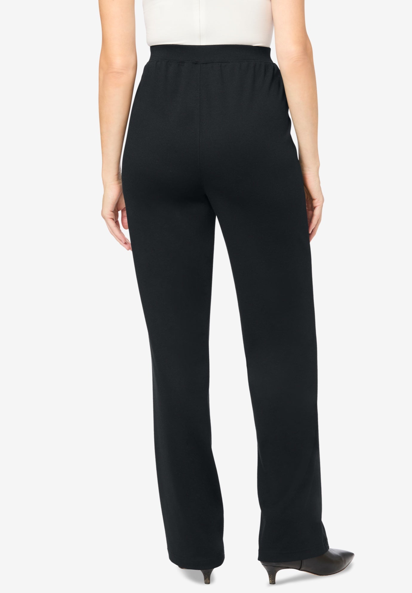 Wide Leg Ponte Knit Pant Woman Within