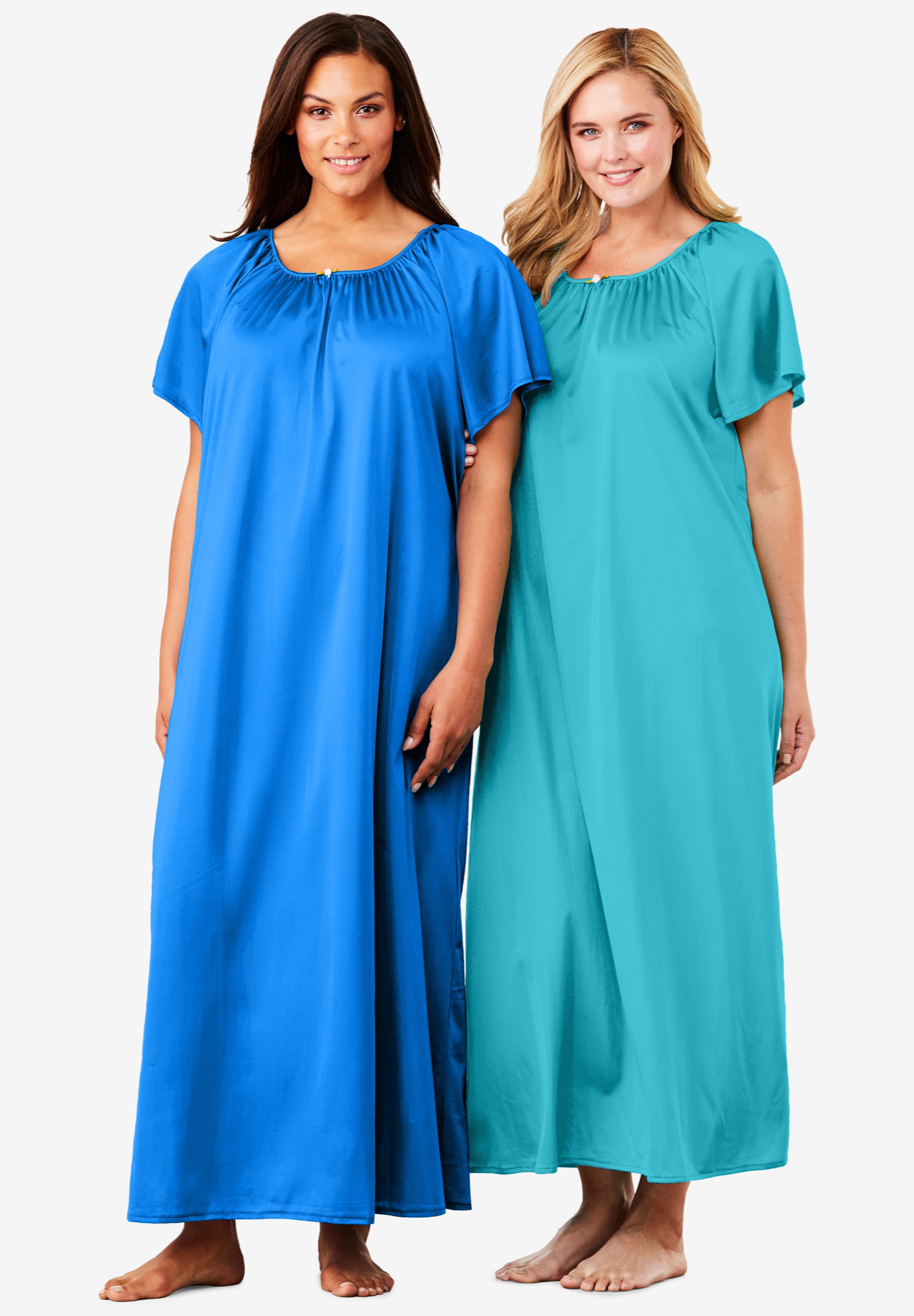 2-Pack Long Silky Gown | Woman Within