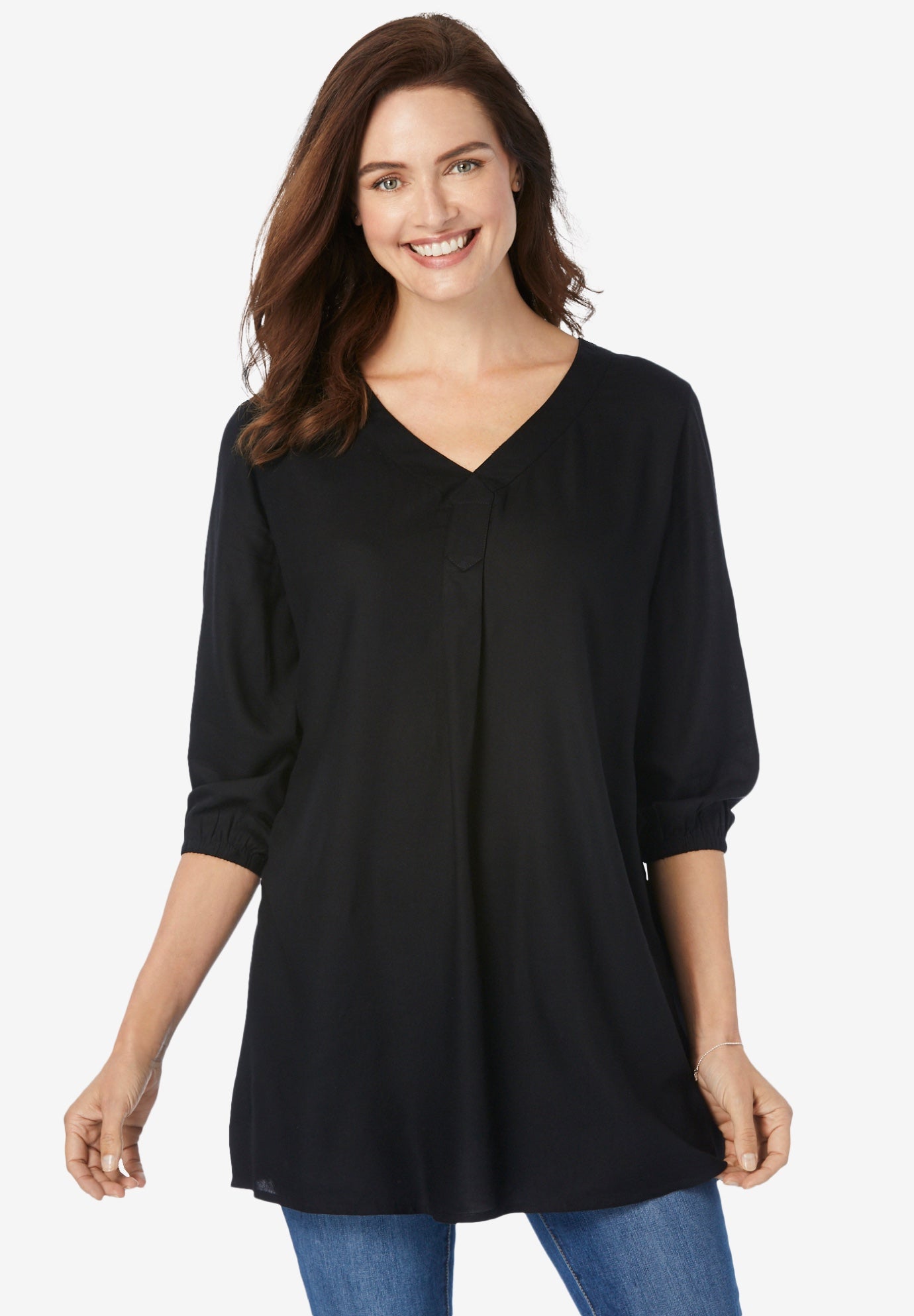 60s Separates Tunic w Scoop Neck Long Sleeve Blouse Gathered at Front Neck A Line Skirt Straight Leg Pants CMPLT Vogue 7694 Bust US 32.5 in