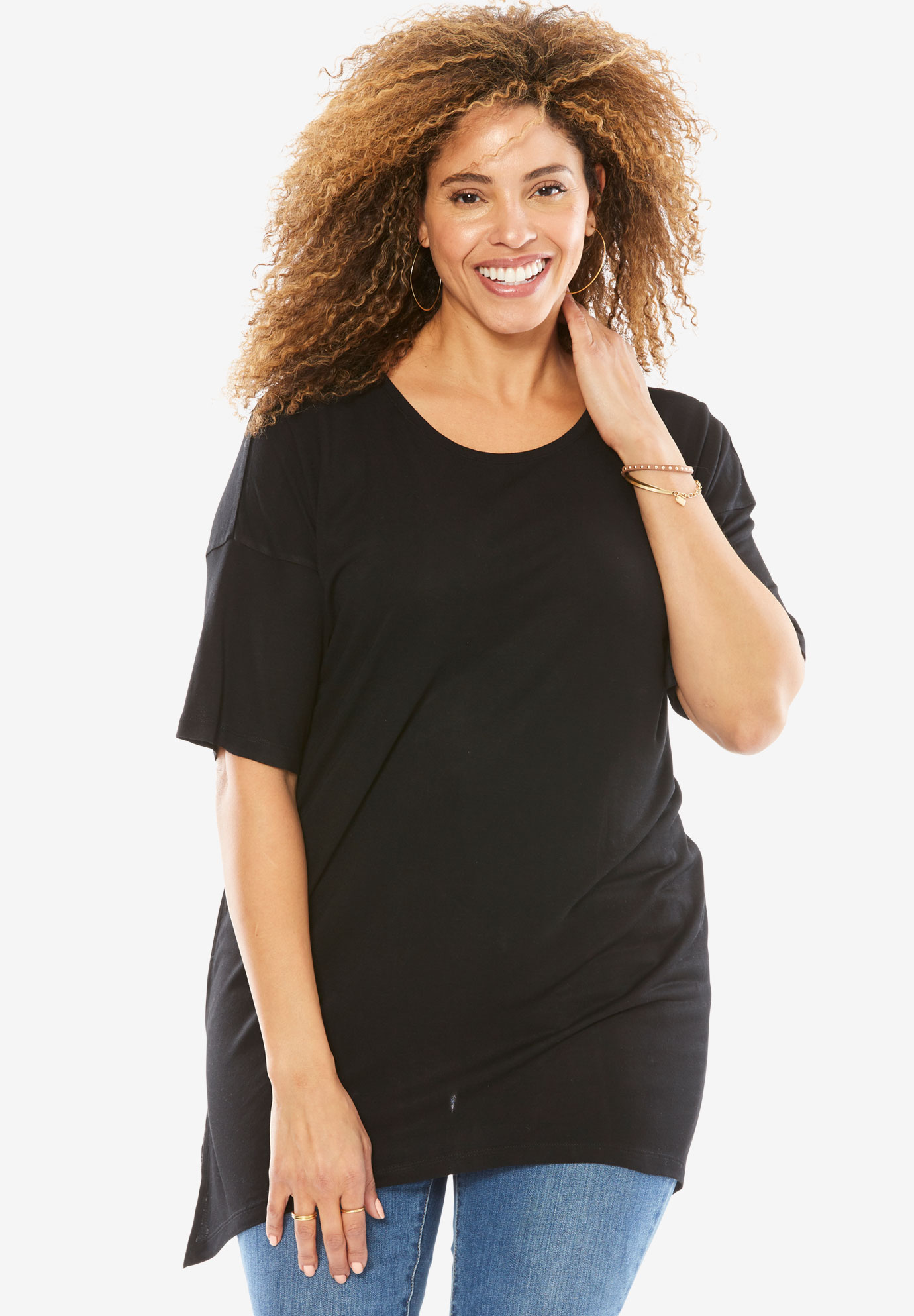 Shark Bite Tee| Plus Size Tops | Woman Within