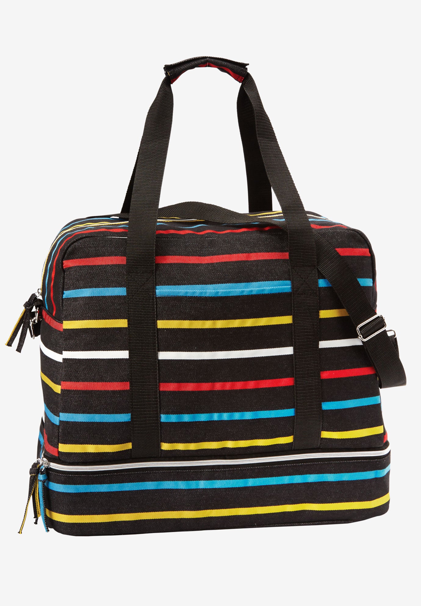 Striped Weekender Bag Plus Size Handbags Wallets Woman Within Striped Weekender Bag Multi Stripe
