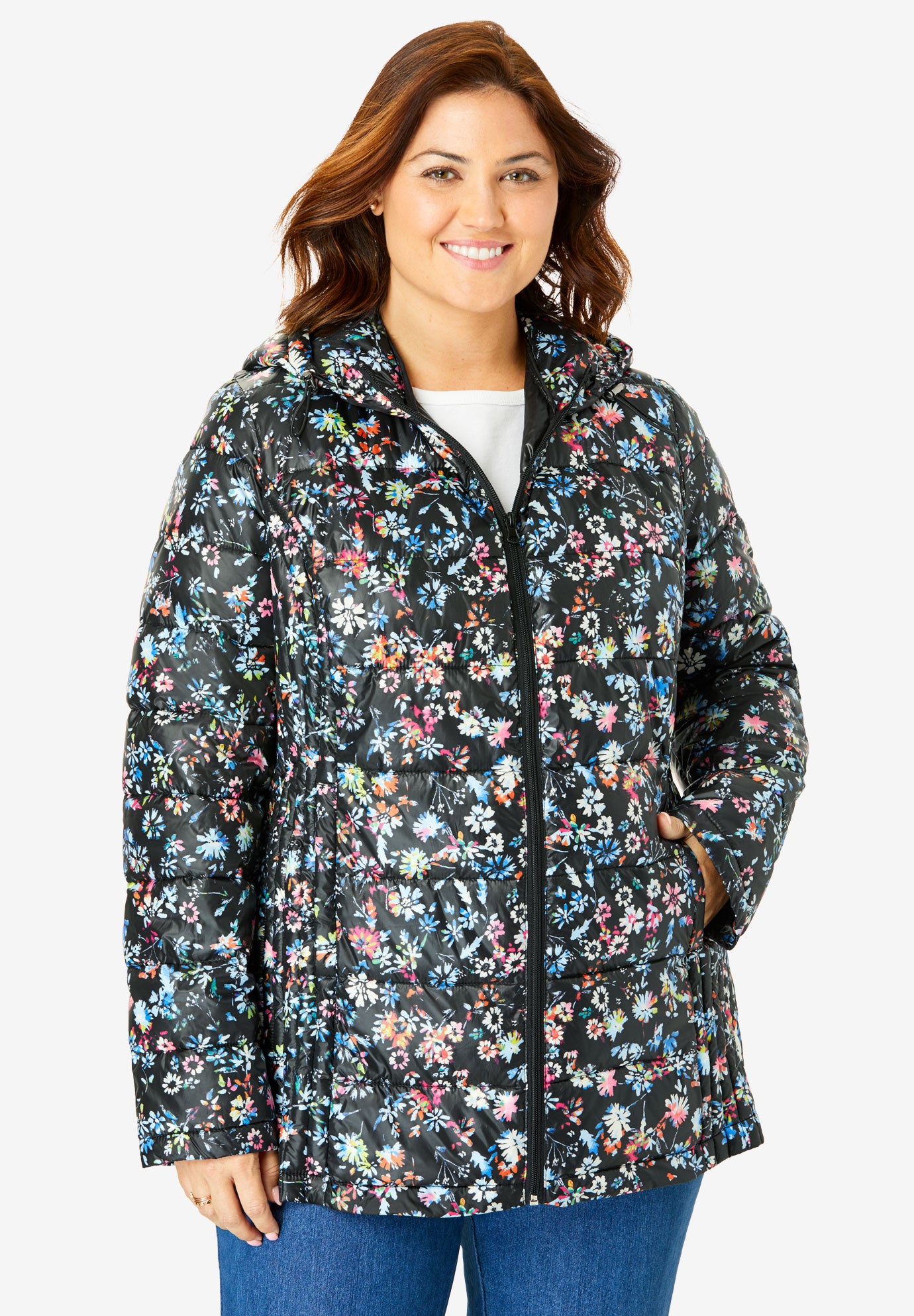 Woman within packable deals puffer jacket
