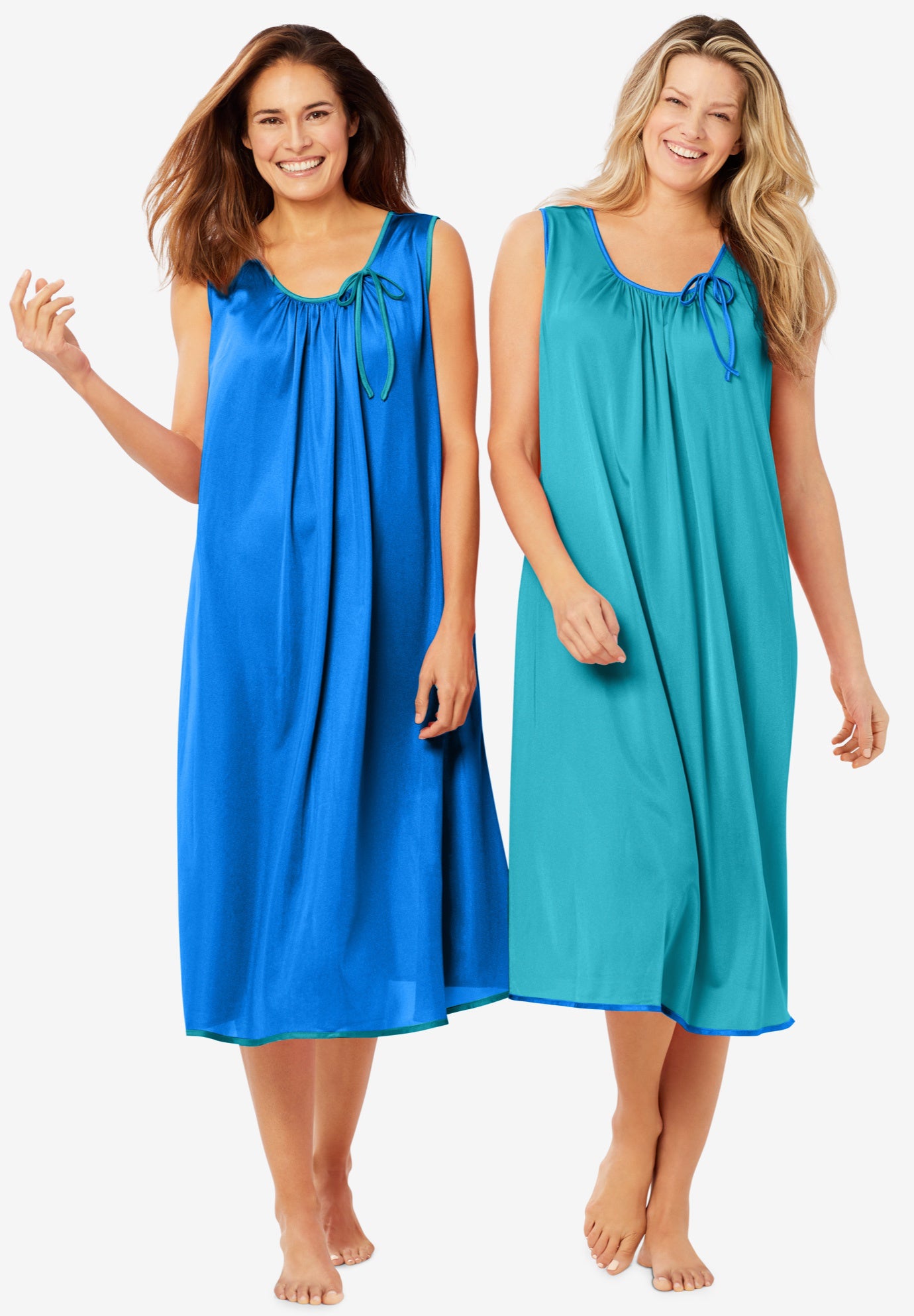 2Pack Sleeveless Nightgown Woman Within