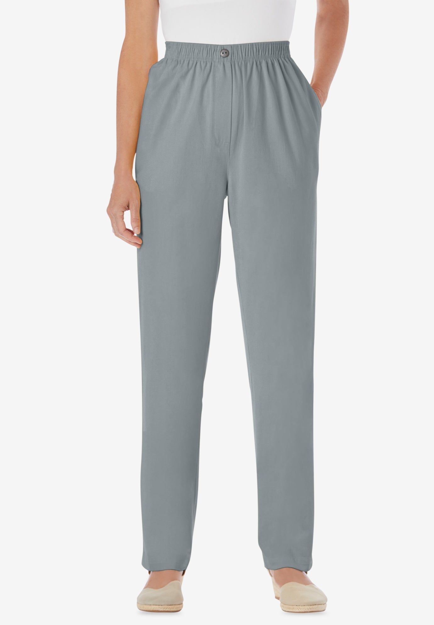 cotton straight leg pants