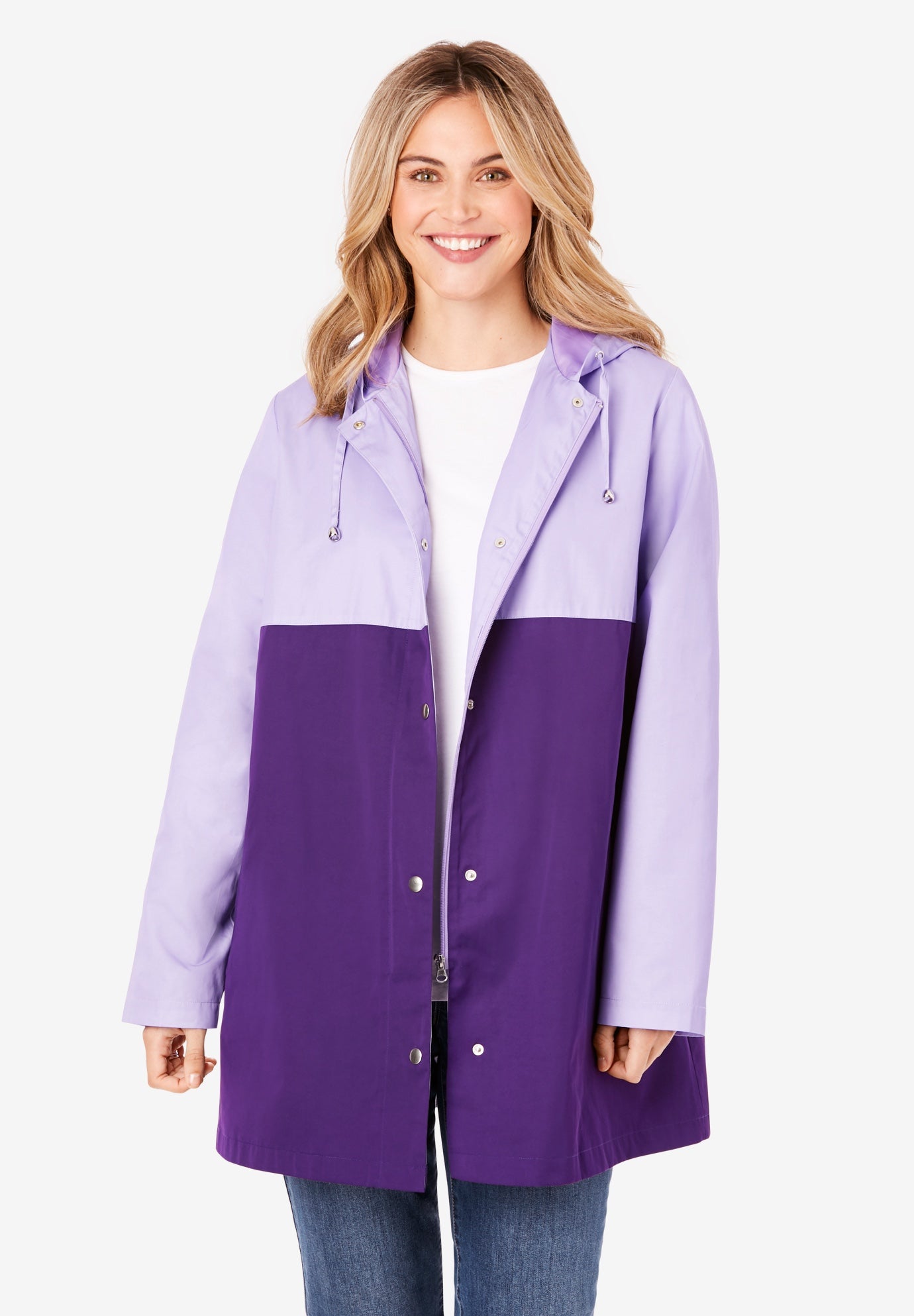 Colorblock Anorak Jacket Woman Within