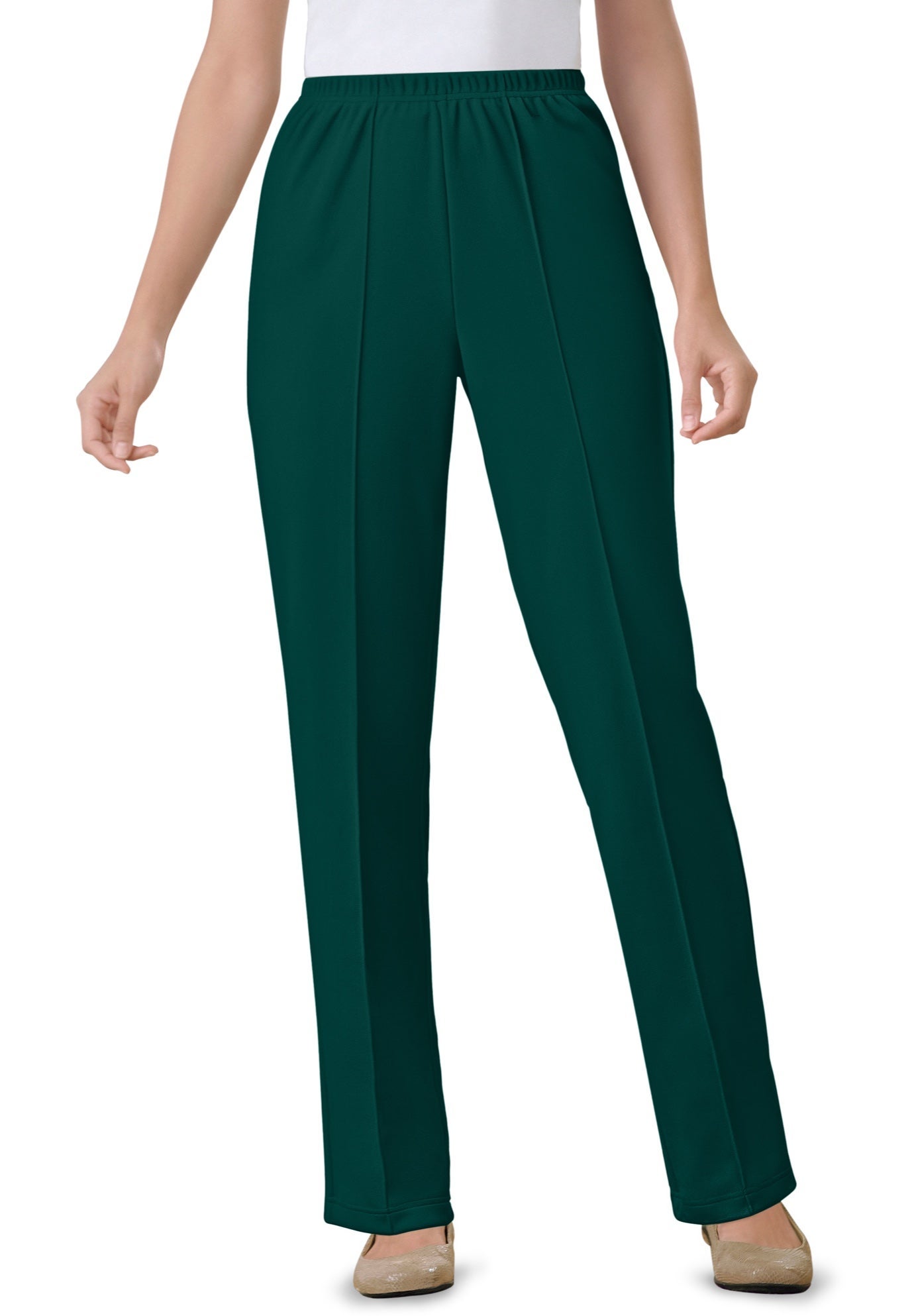 Woman Within Plus Size Knit Hassle-Free Pull-On Elastic-Waist Pants - Picture 22 of 71
