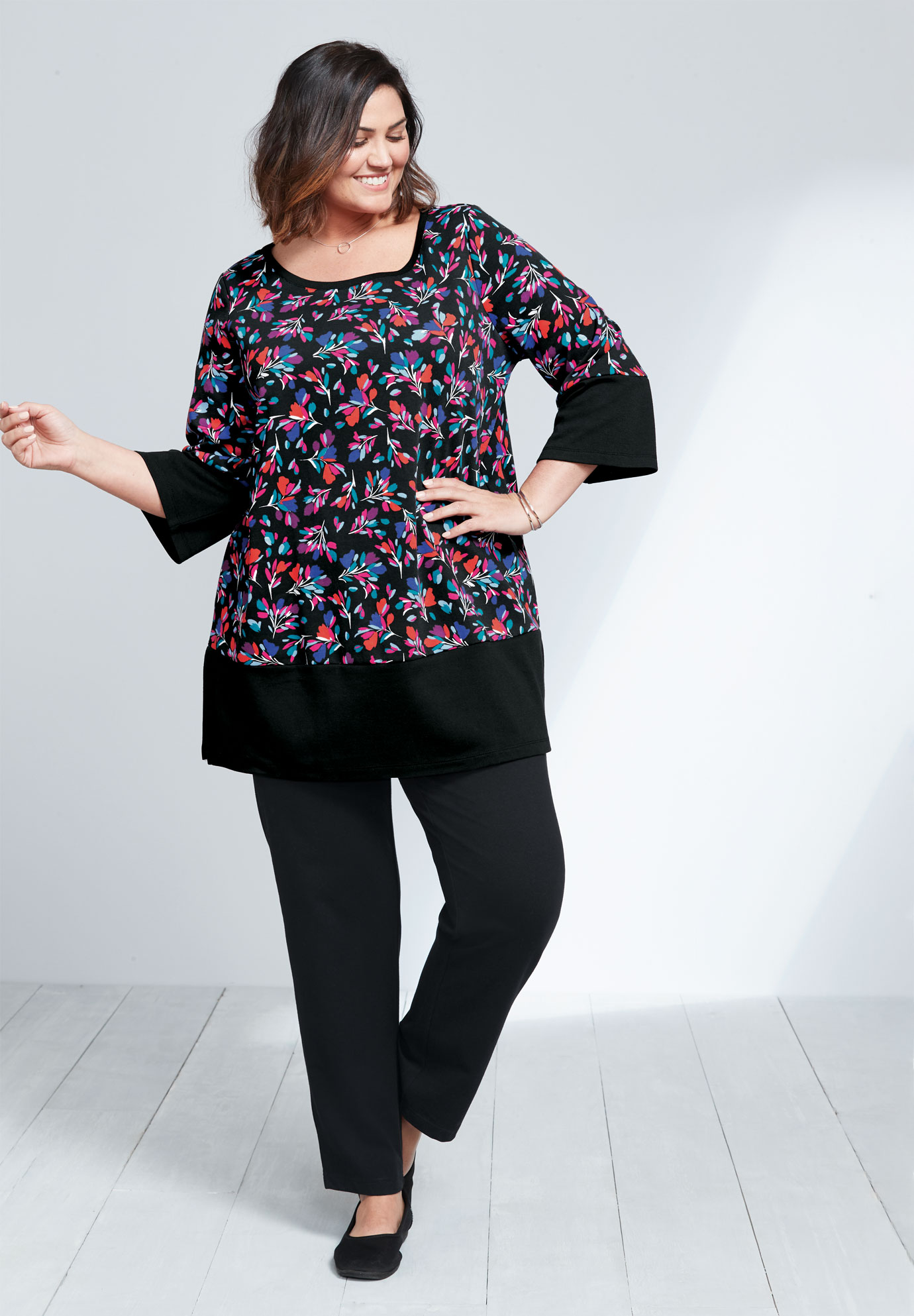 EveryWear Essential Scoop Neck Tunic| Plus Size Tunics | Woman Within