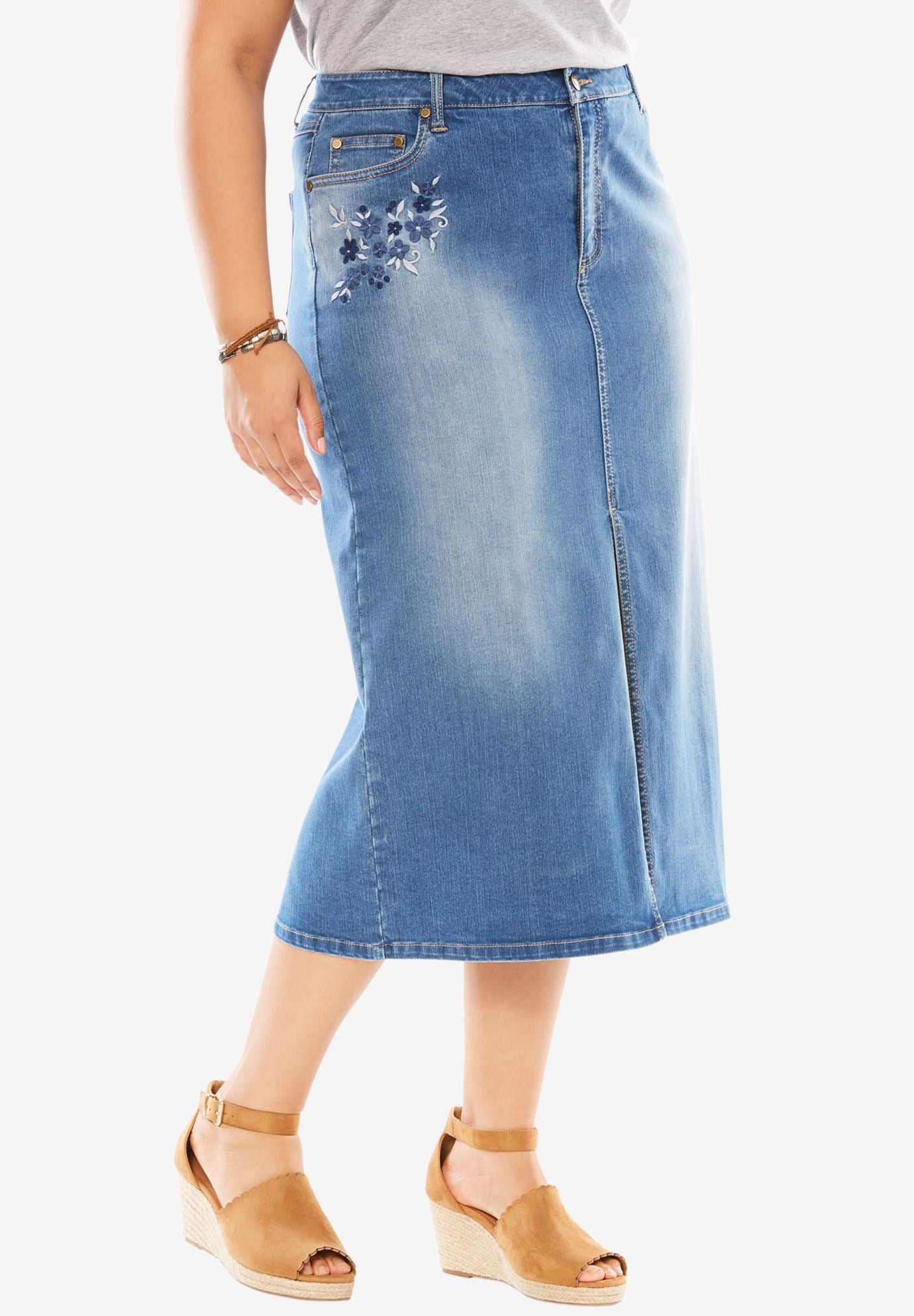 next jean skirt