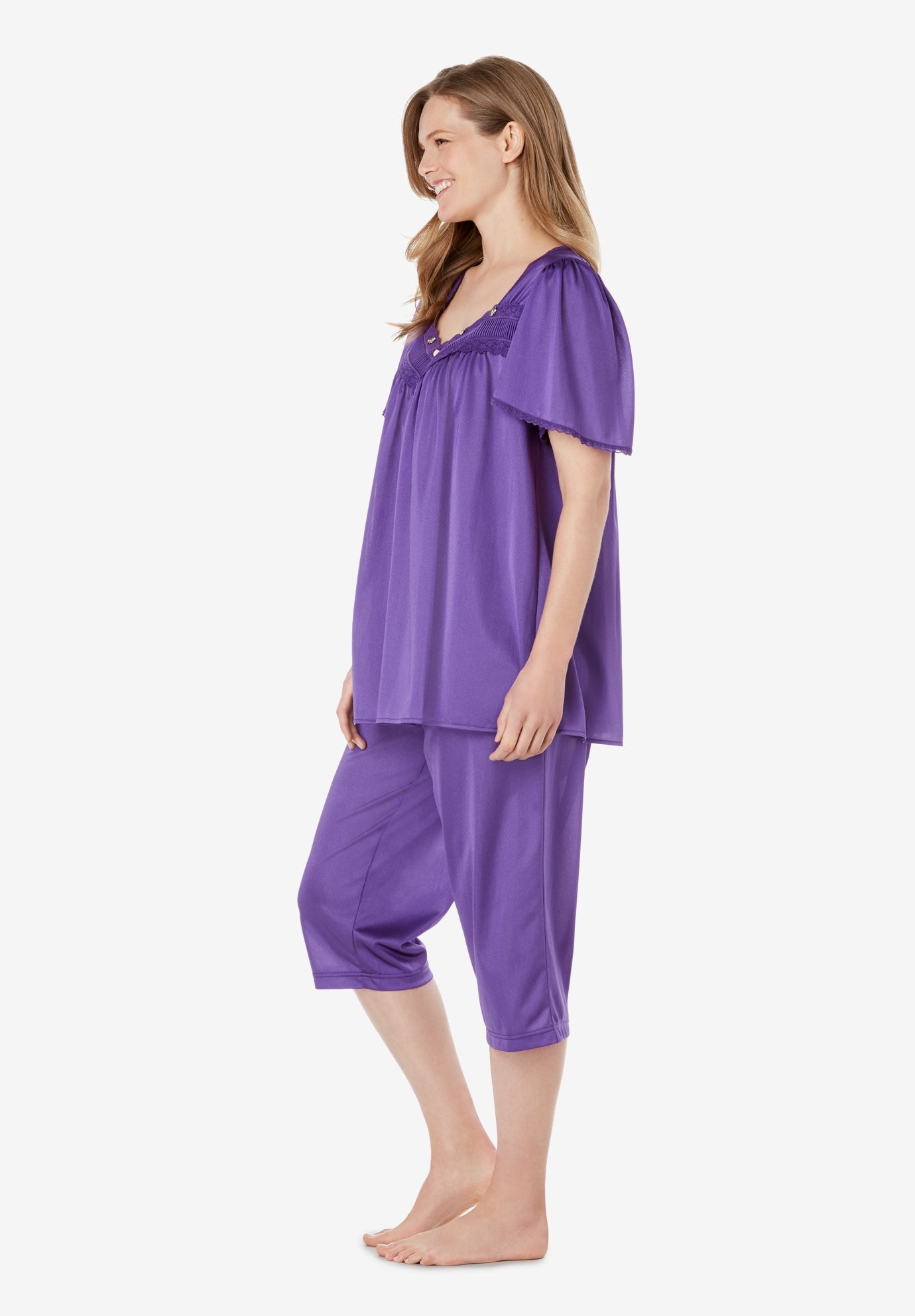 Tricot Pajamas by Dreams & Co.® Plus Size Pajama Sets Woman Within