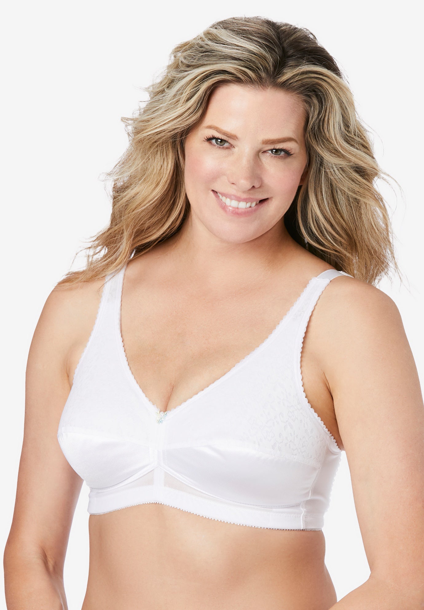 Mastectomy Jodee Celebration Bra with Lace Detailing, White Woman Within