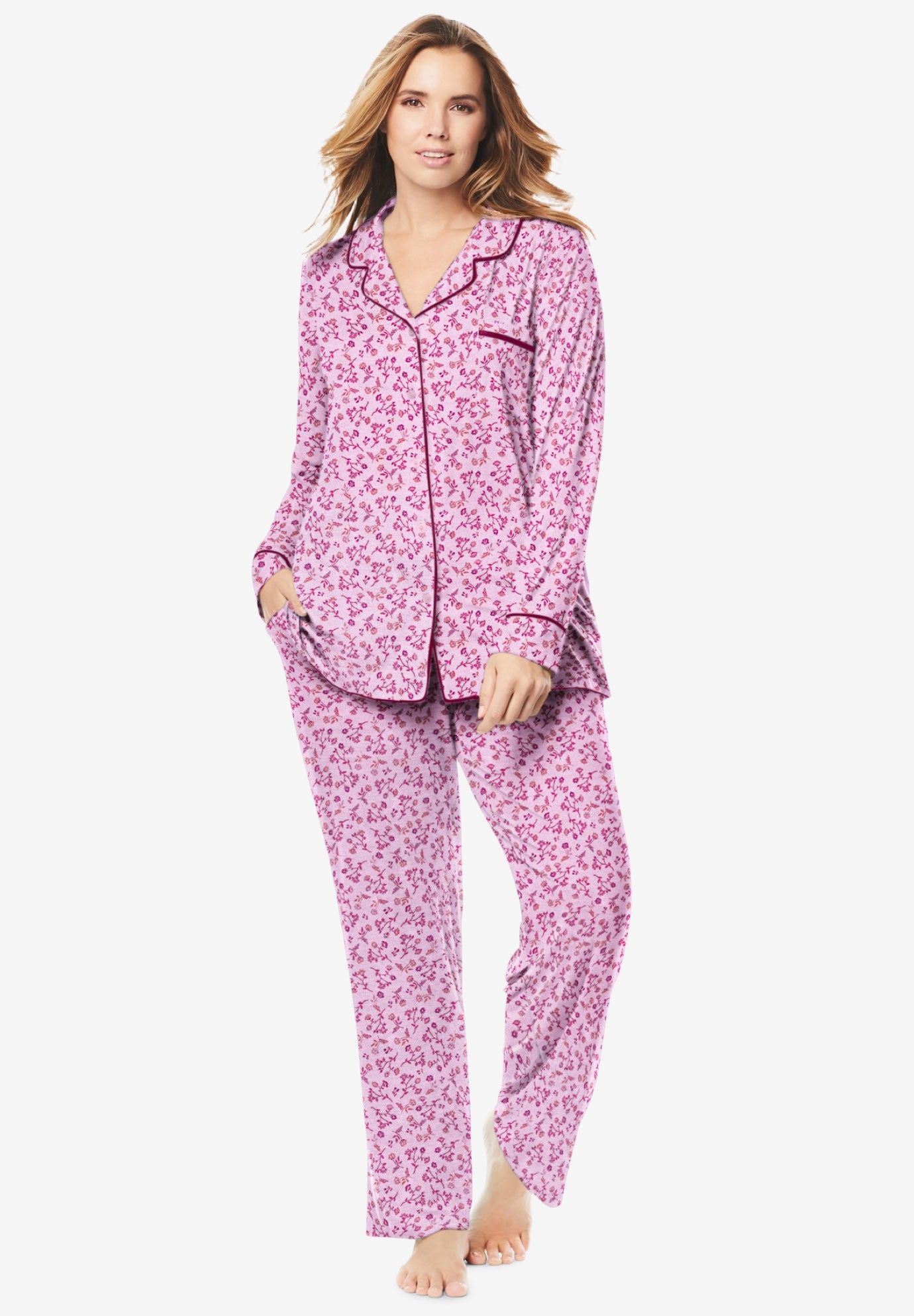 2Piece Classic Pajama Set Woman Within