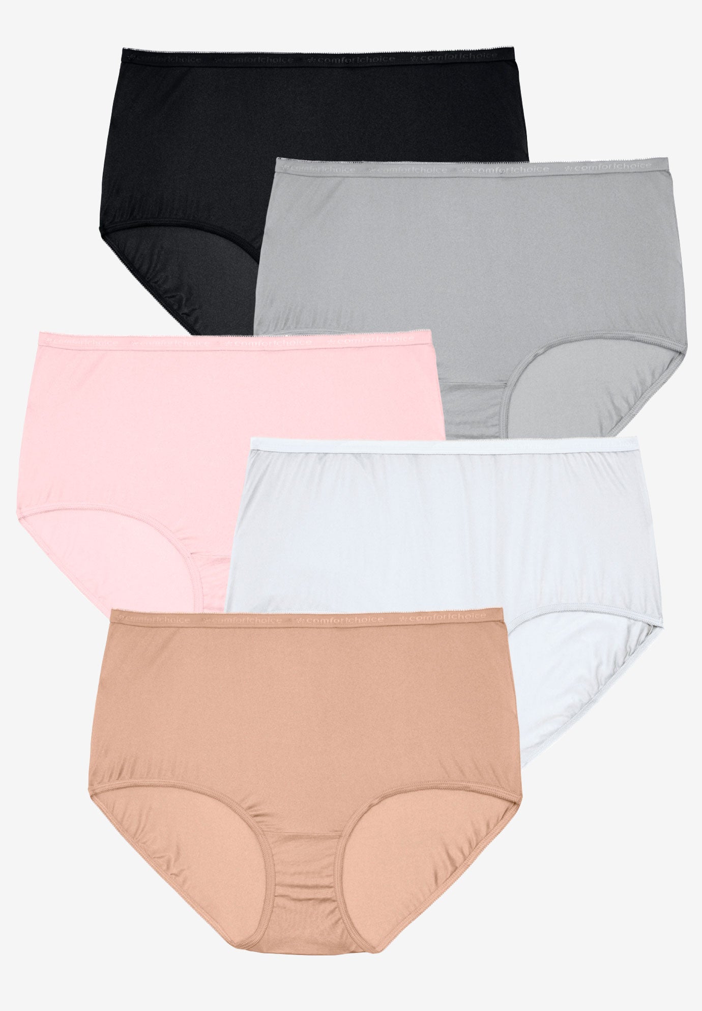 Breathable Cotton Briefs - 5 Pack, Basic Pack | Woman Within