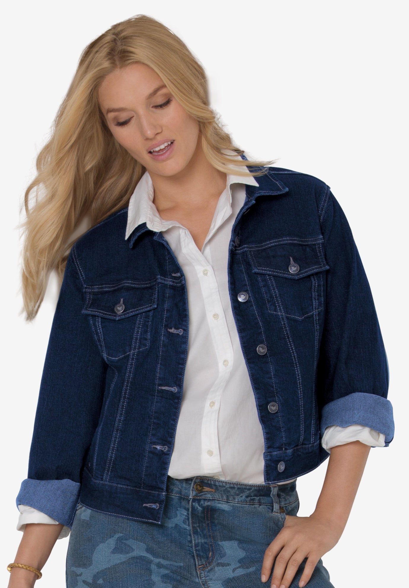 dark indigo denim jacket