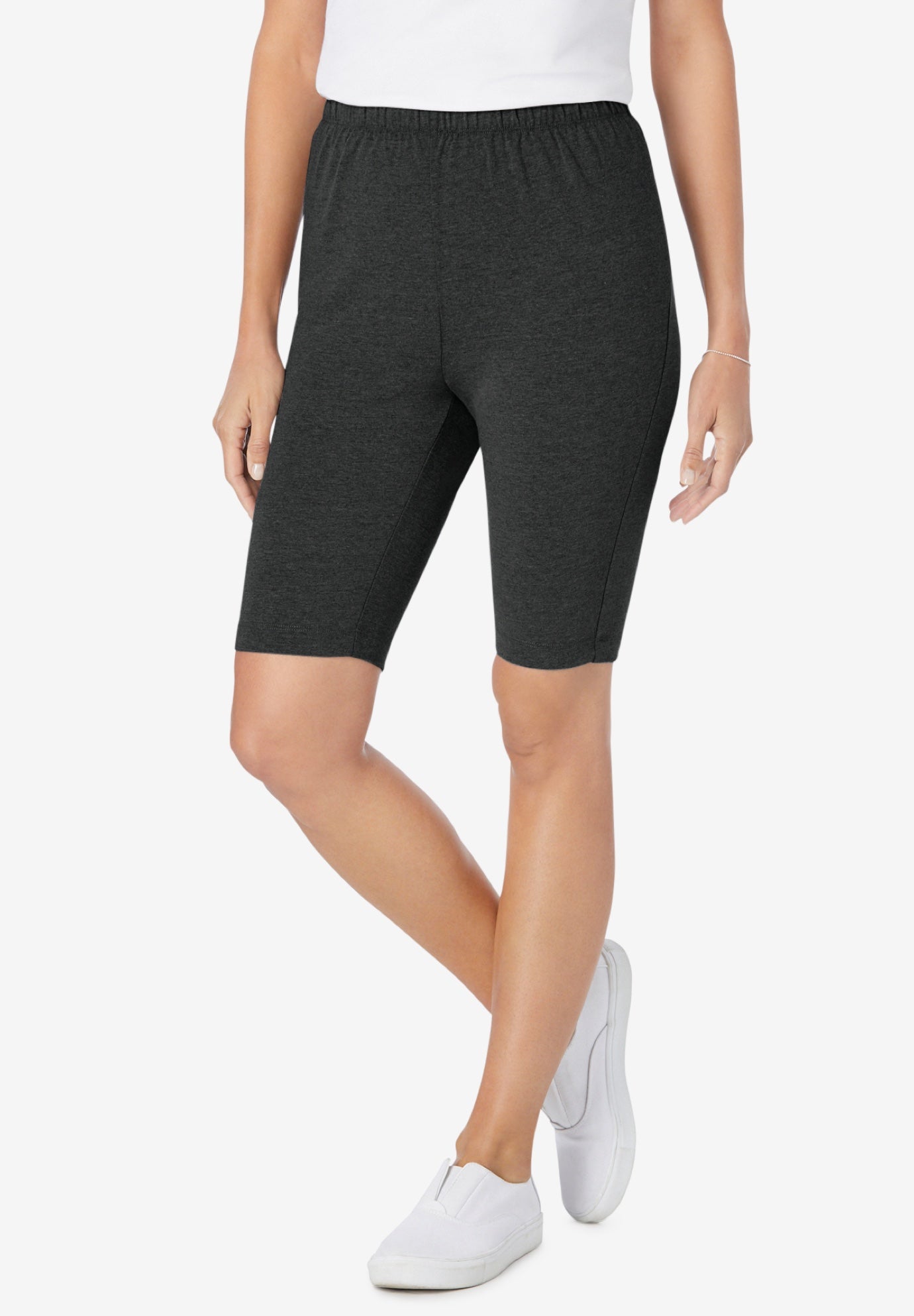 Stretch Cotton Bike Short | Plus Size Shorts & Capris | Woman Within