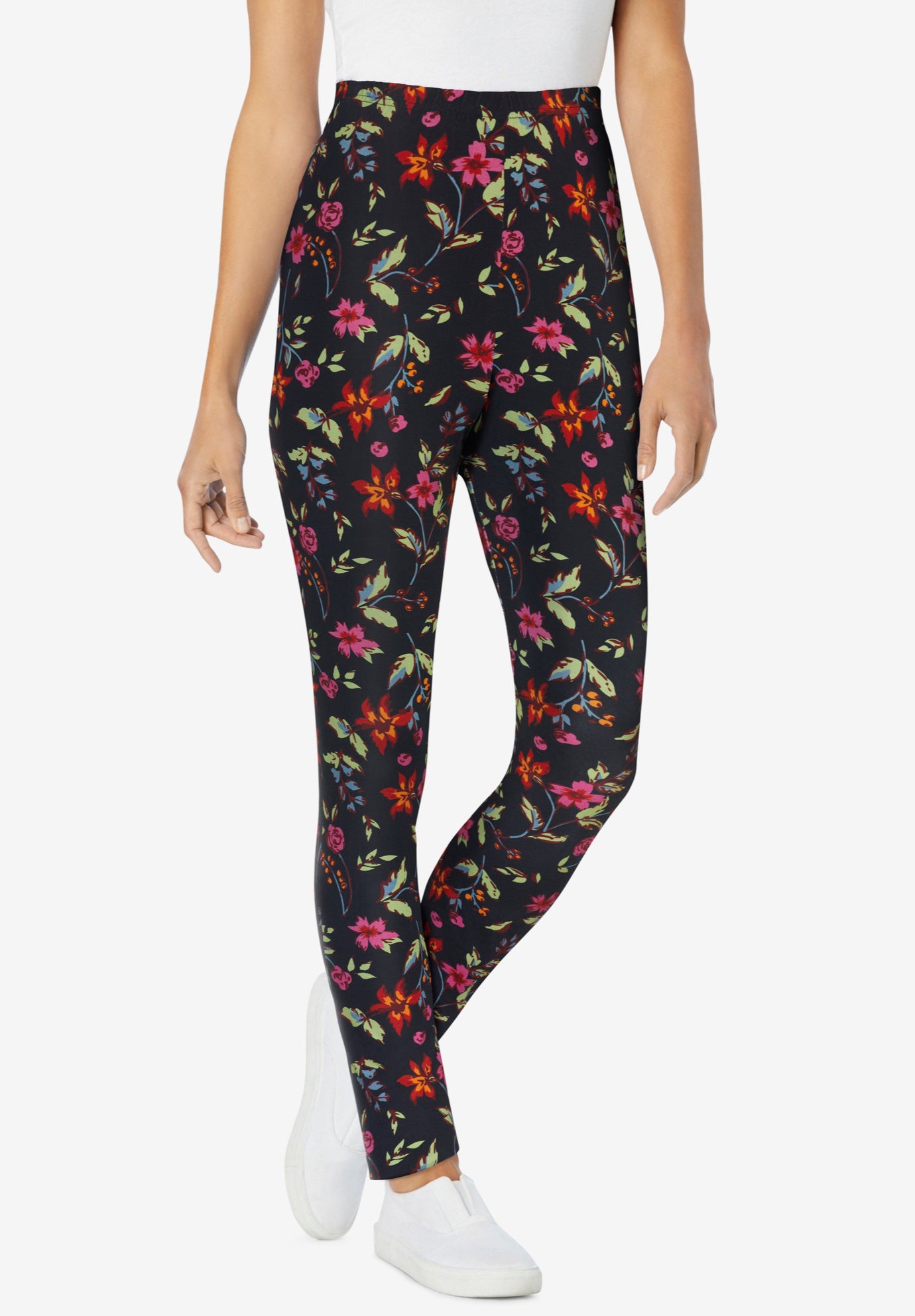 Cotton printed leggings clearance