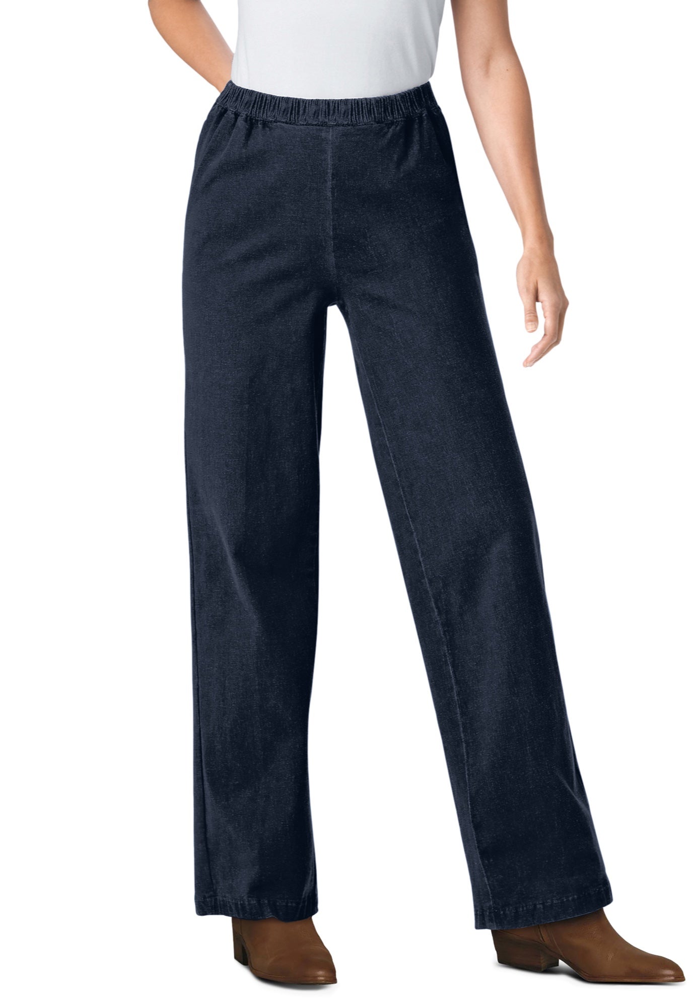 Wide Leg Fineline Jean | Woman Within