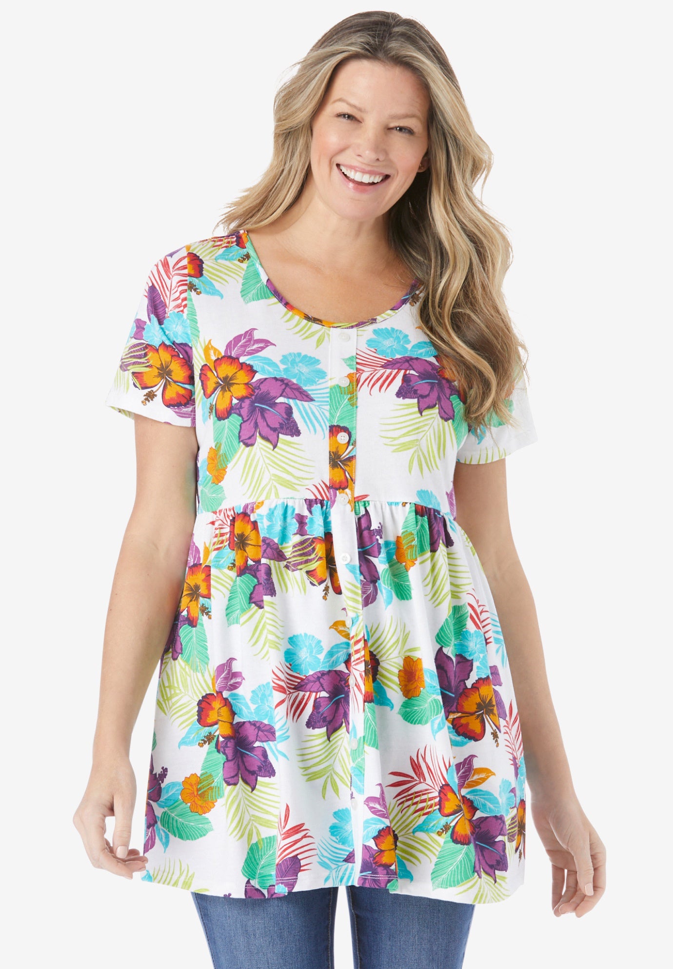 empire waist tunic dress