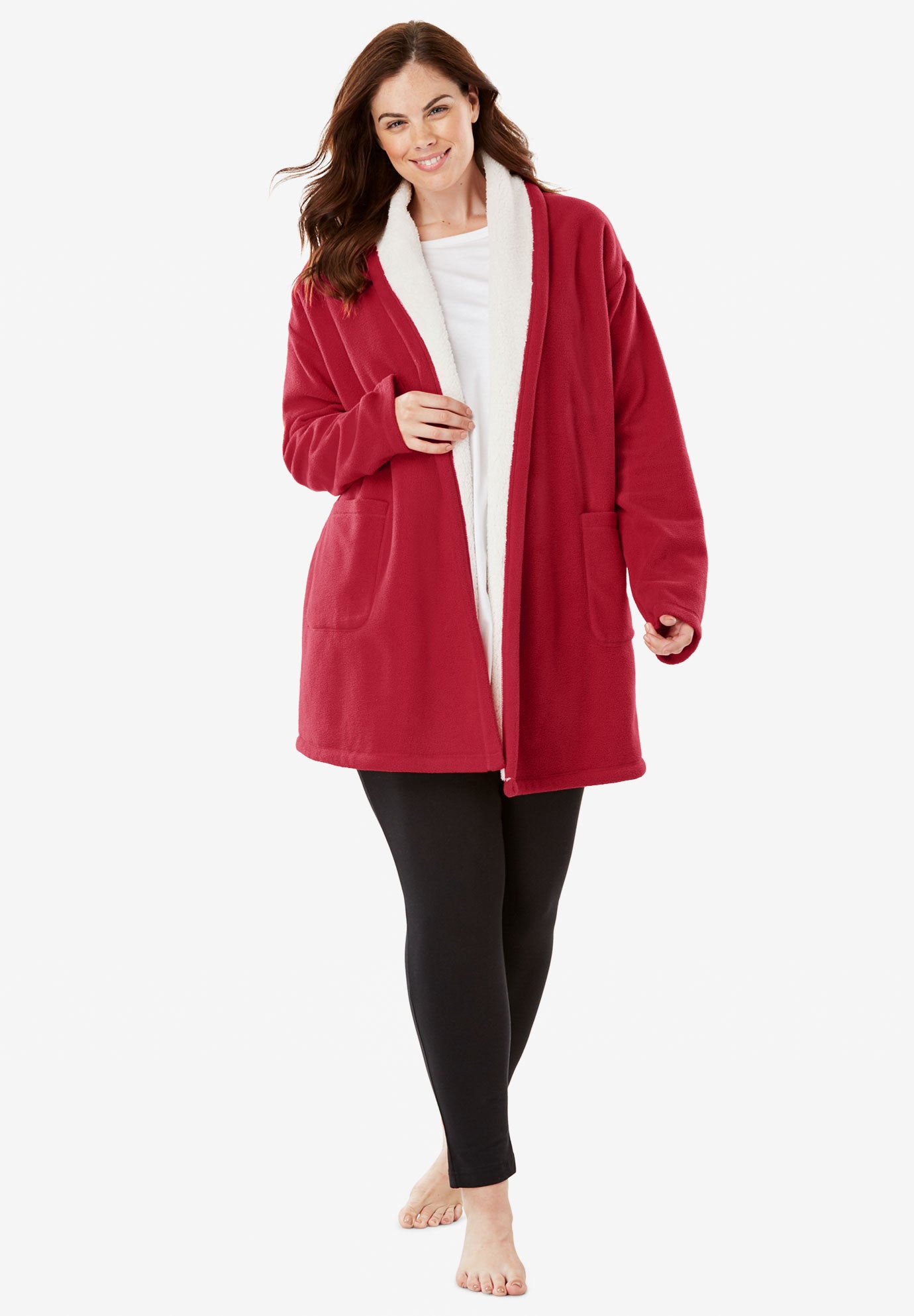 sherpa lined wrap jacket
