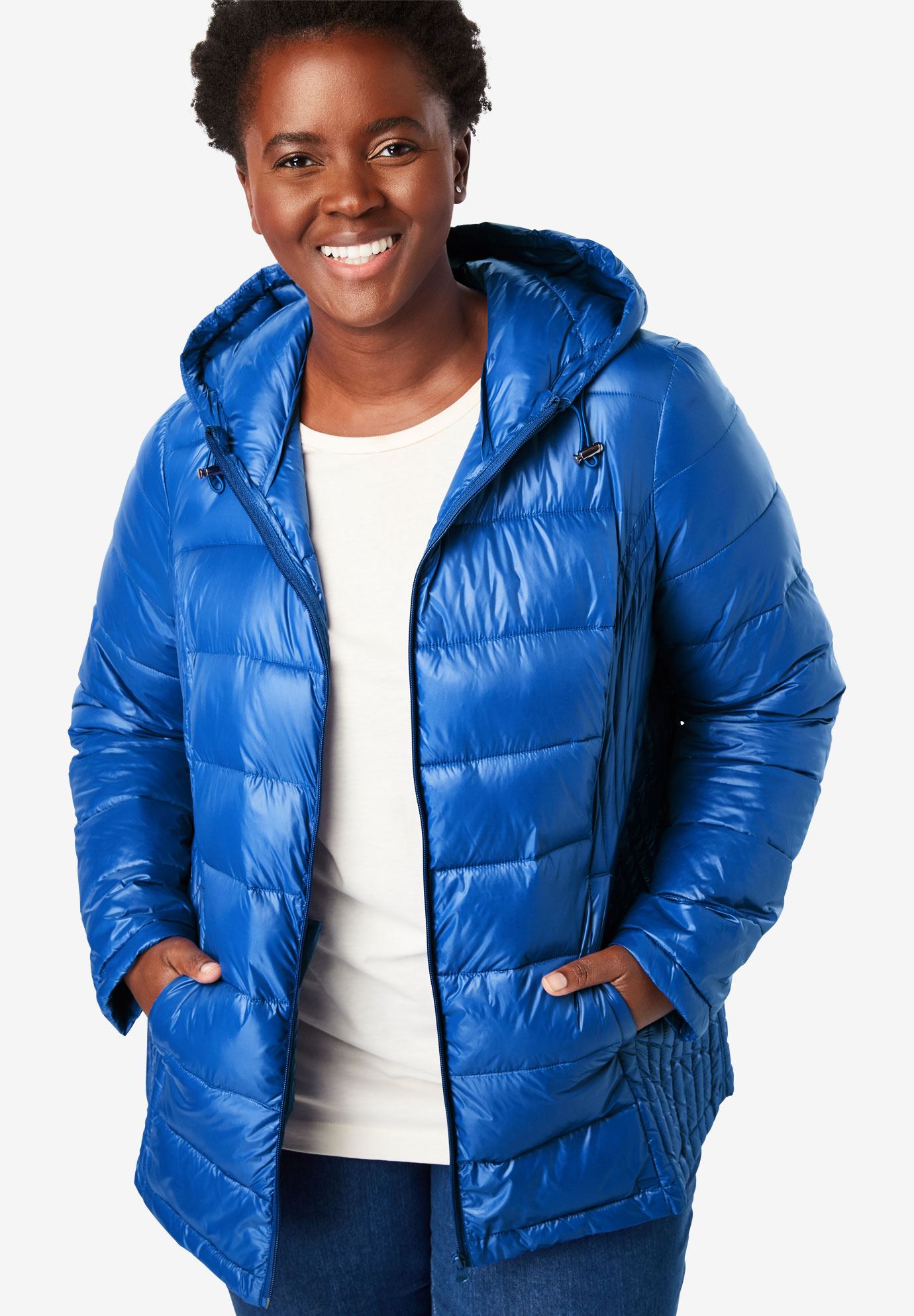 Packable Puffer Jacket Plus Size Puffer & Down Woman Within