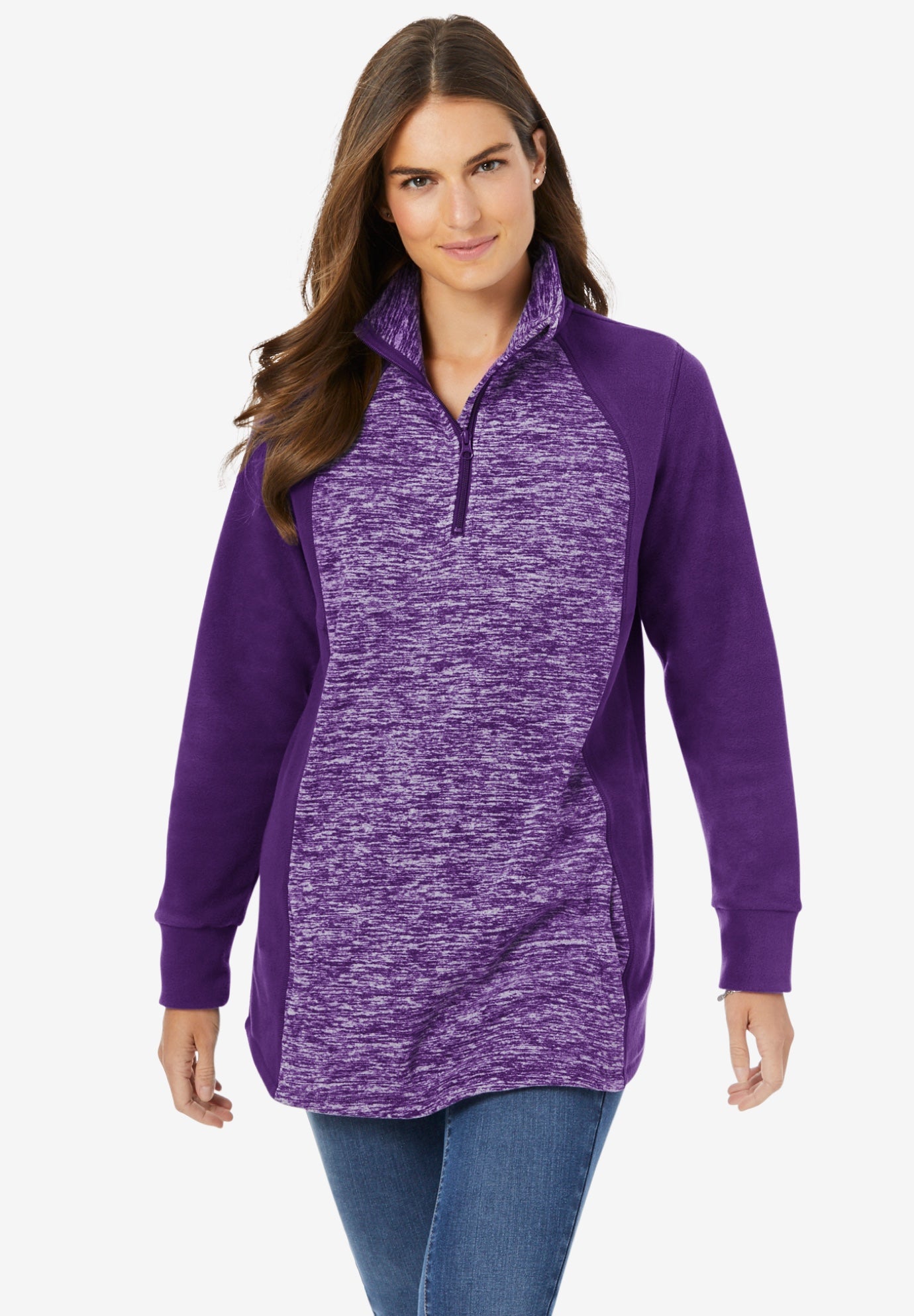 microfleece quarter zip pullover