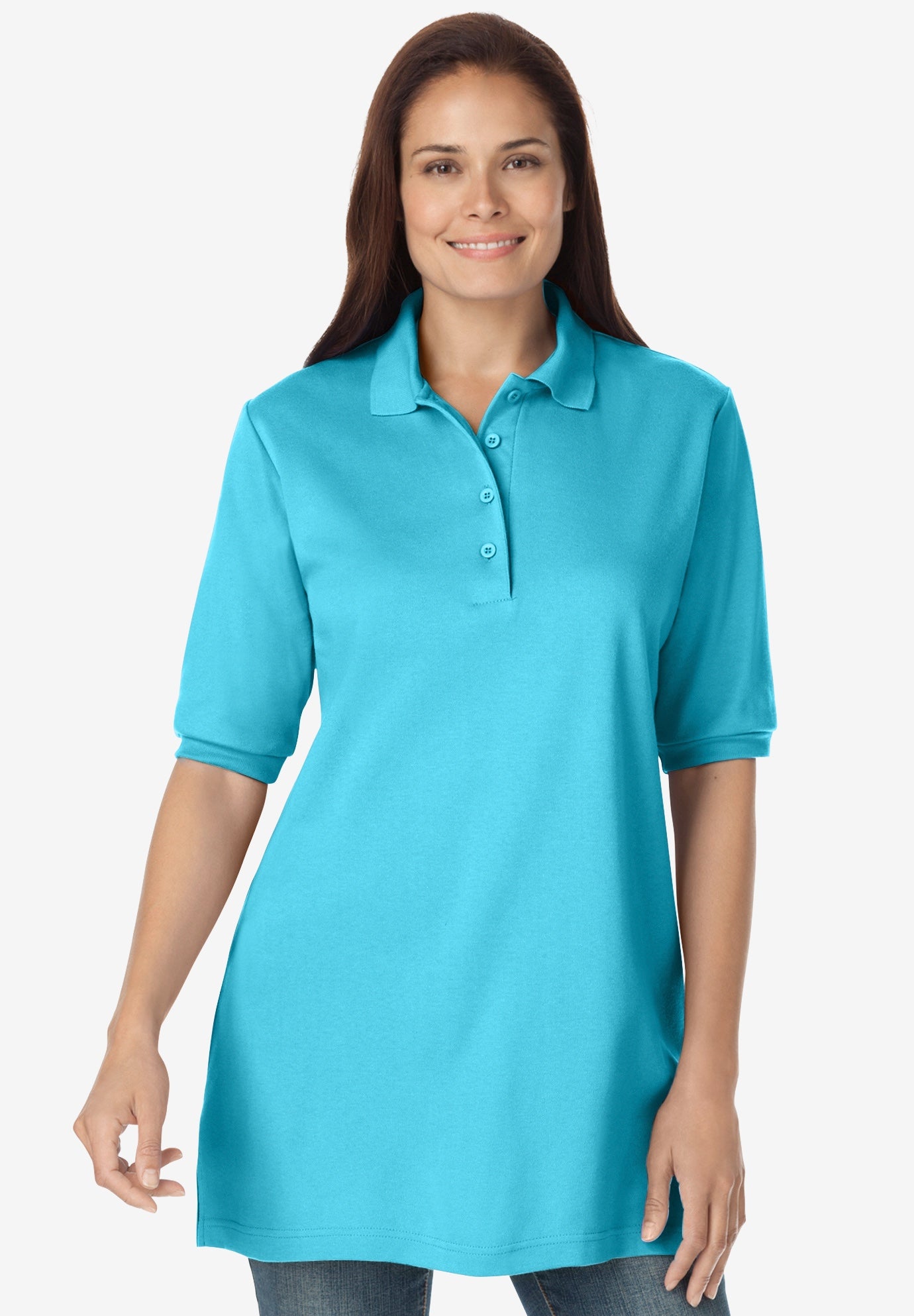 elbow length polo shirts