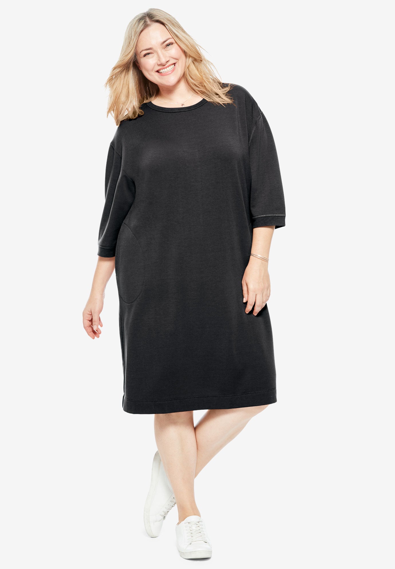 sweatshirt dress with pockets plus size