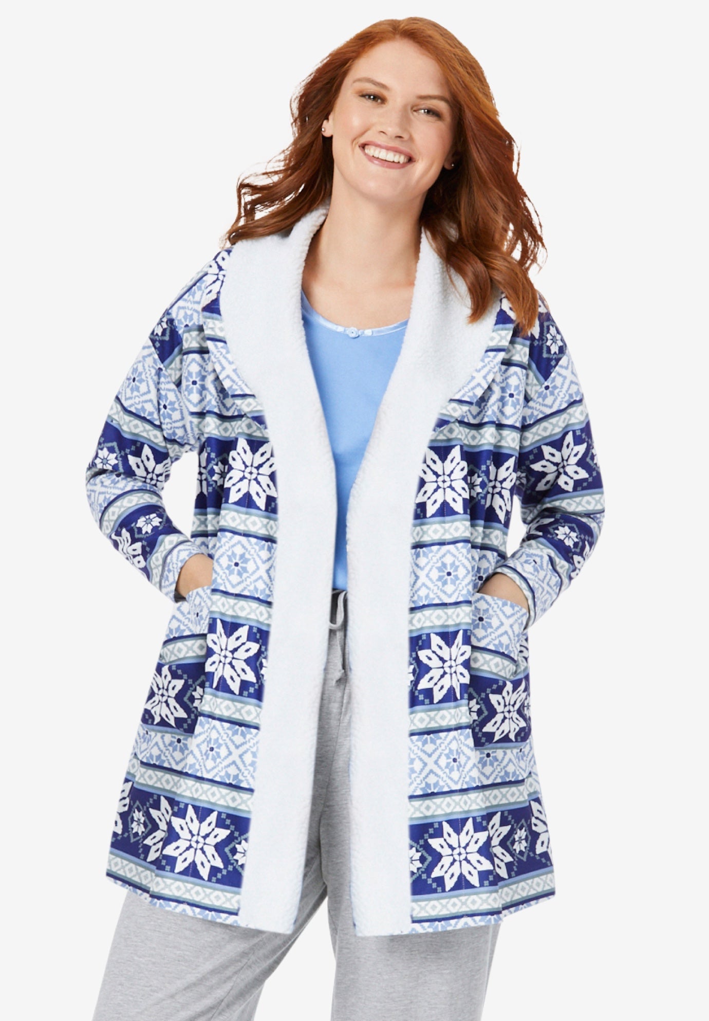 sherpa lined wrap jacket