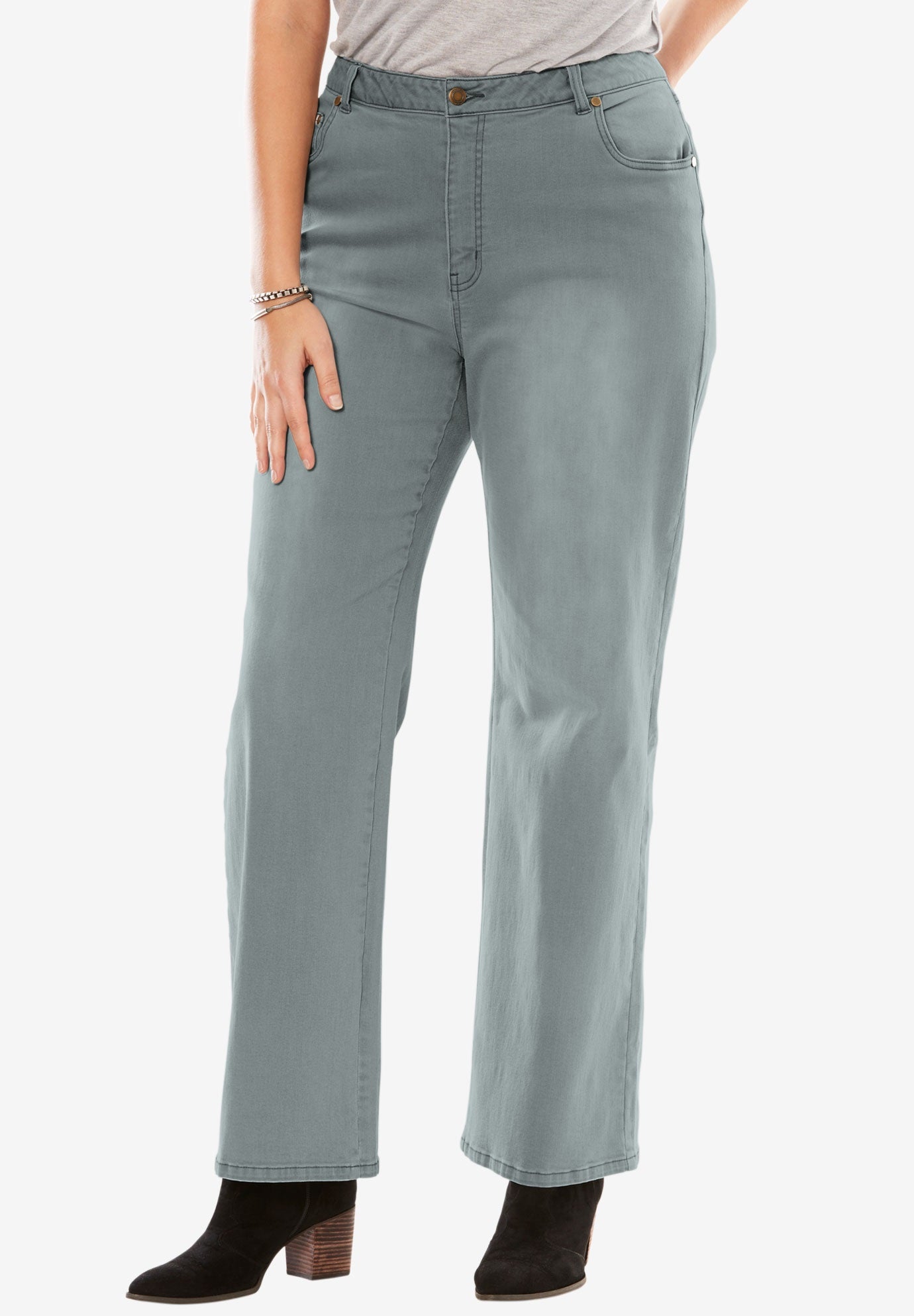 Wide Leg Stretch Jean Plus Size Stretch Jeans Woman Within