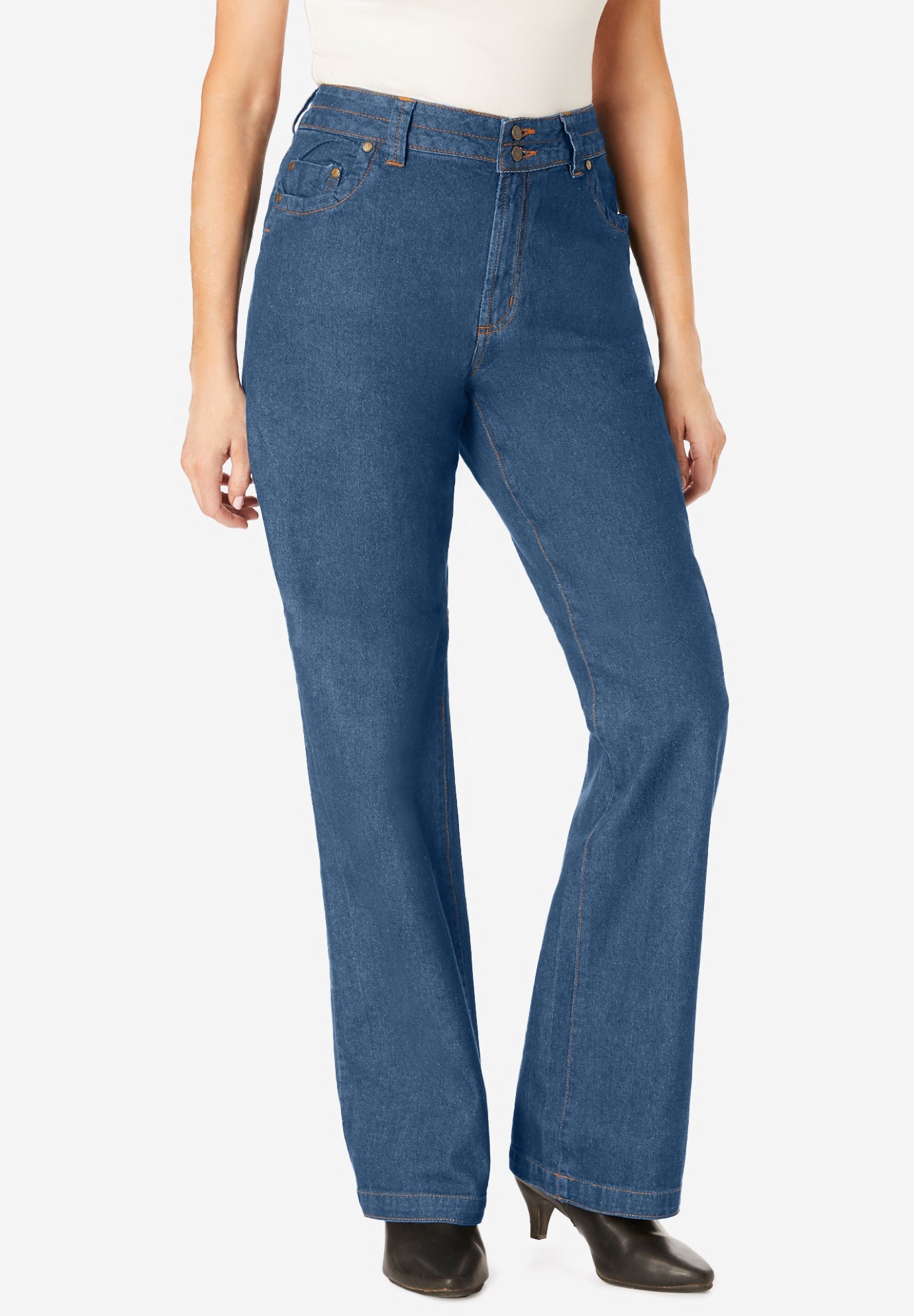 plus size wide leg denim