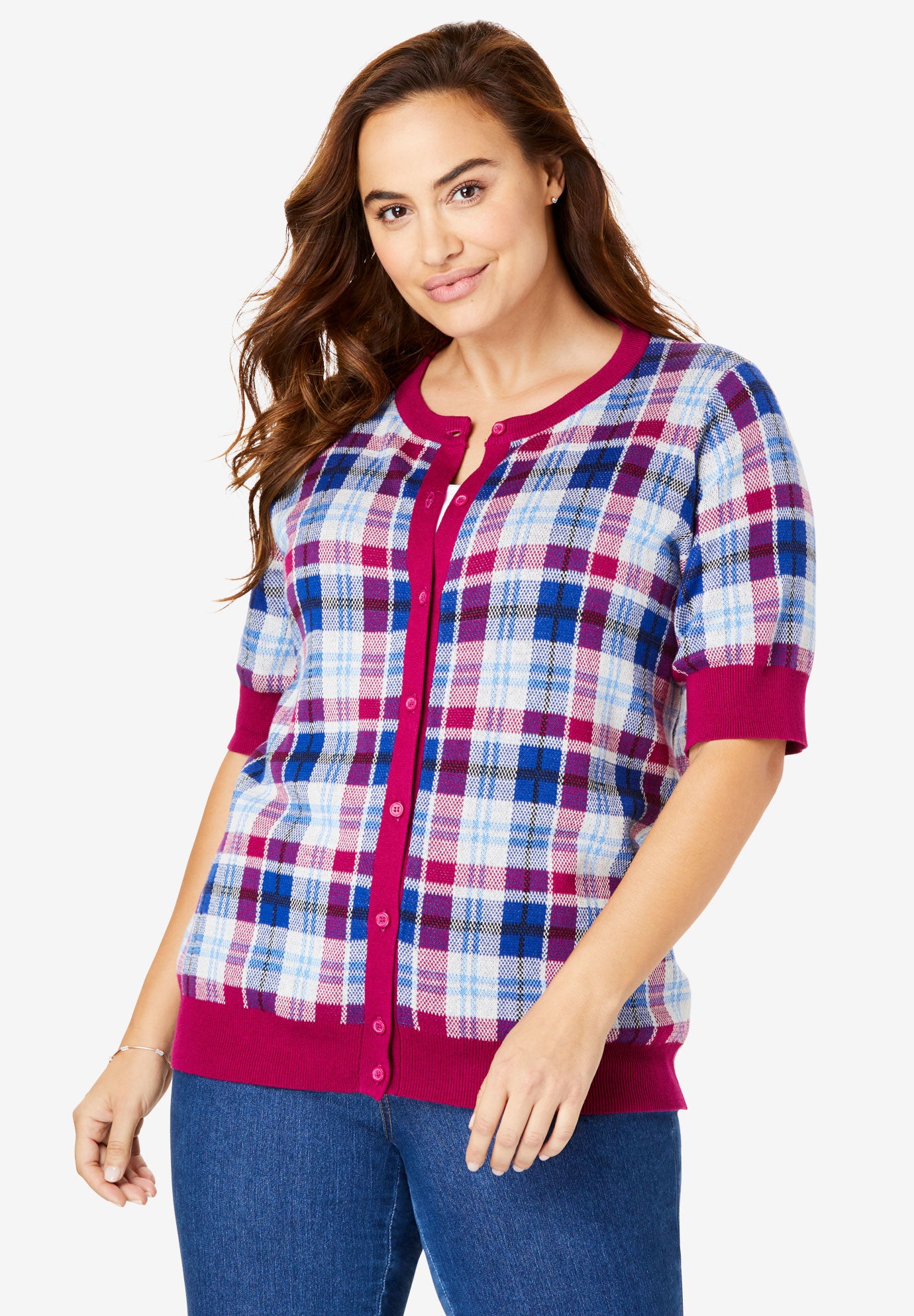 Perfect Elbow-Length Sleeve Cardigan | Plus SizeTops | Woman Within