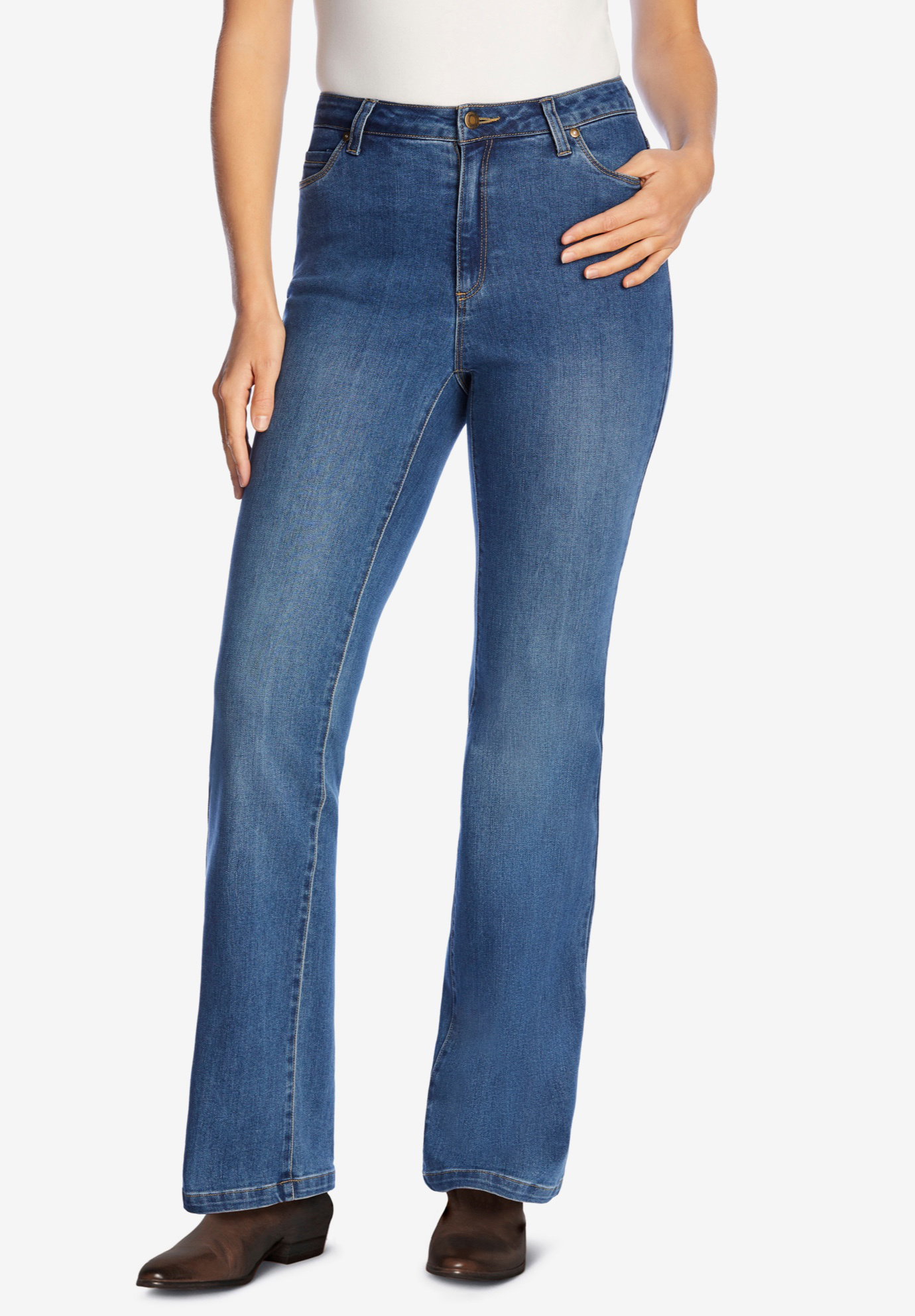 Woman Within Women's Plus Size Tall Pull-On Bootcut Jean 