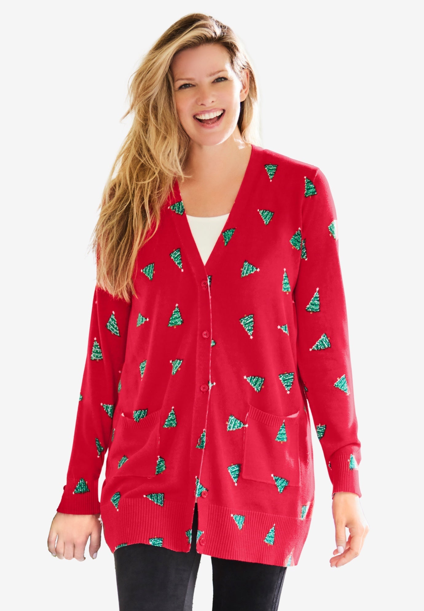 The Cotton Perfect Boyfriend Cardigan Woman Within