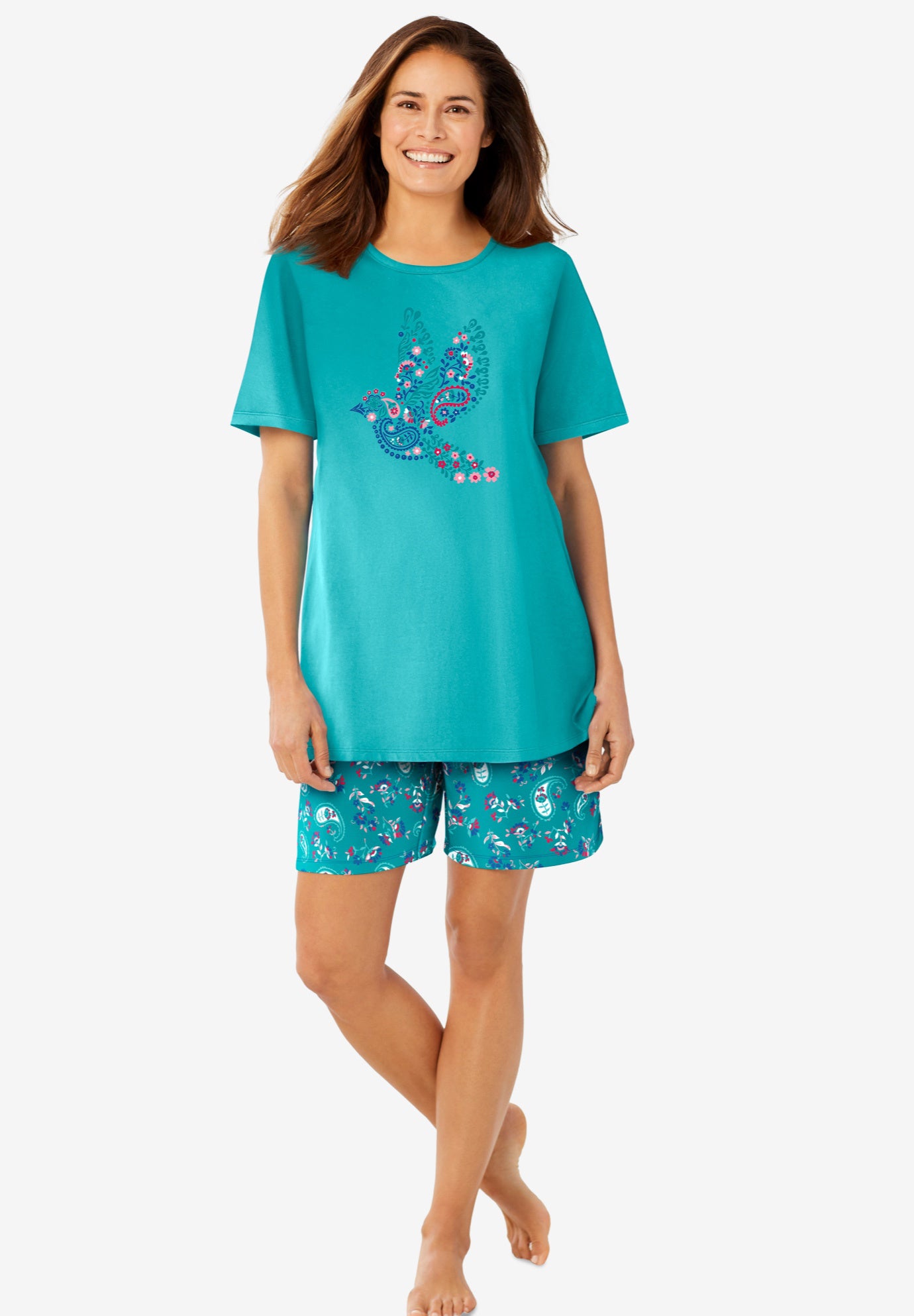 Knit PJ Short Set Woman Within