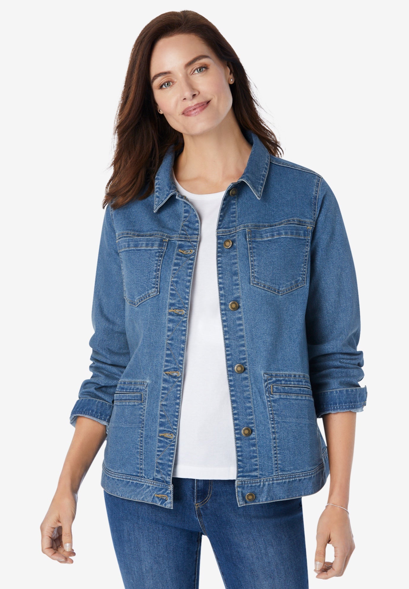 Denim Jacket Plus Size Jackets Woman Within