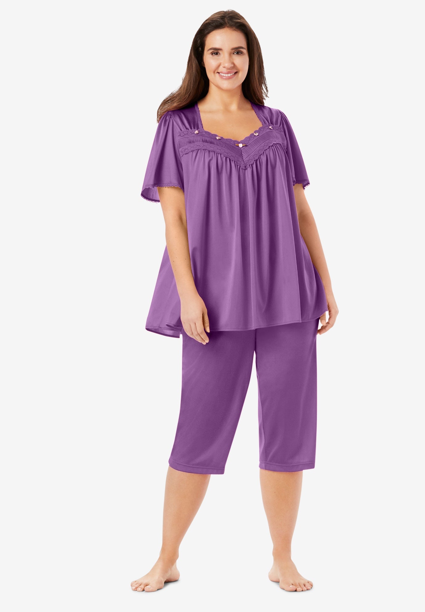 Nylon tricot pajamas ladies clearance