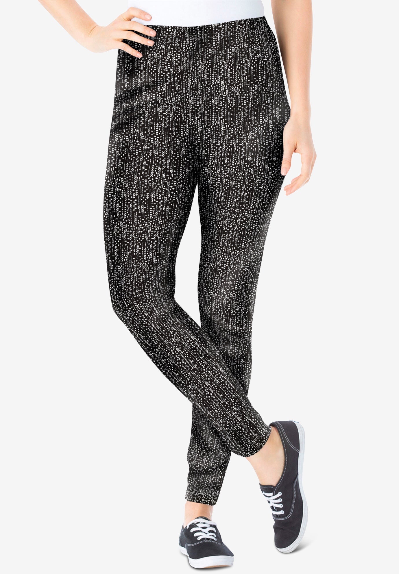 Woman within stretch leggings clearance