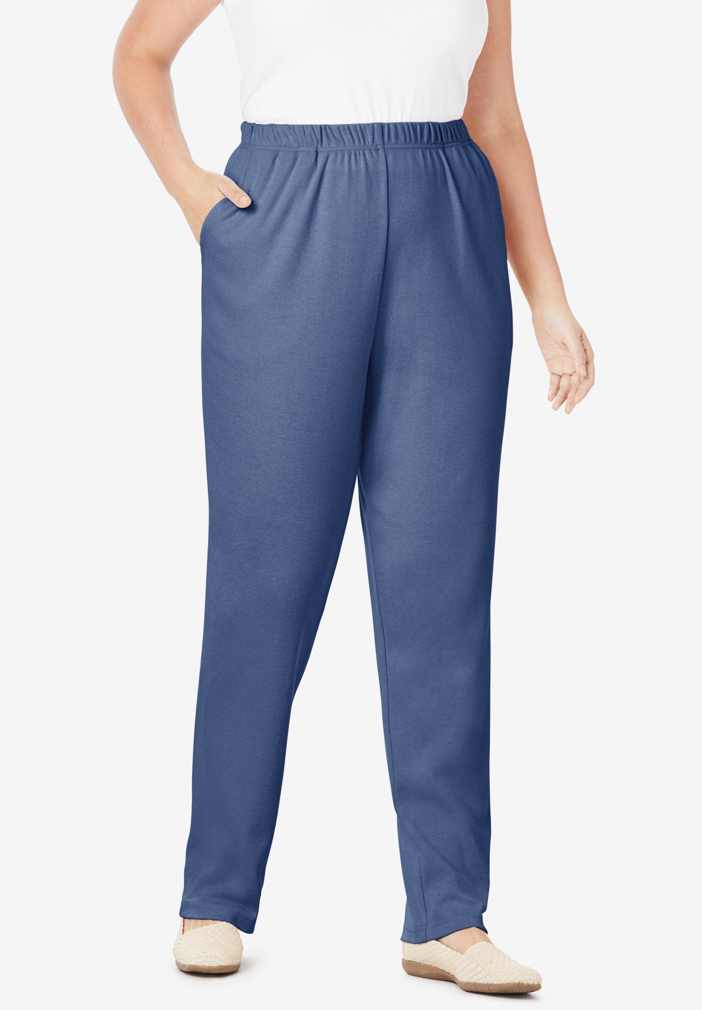 7-Day Knit Straight Leg Pant| Plus Size Pants | Woman Within