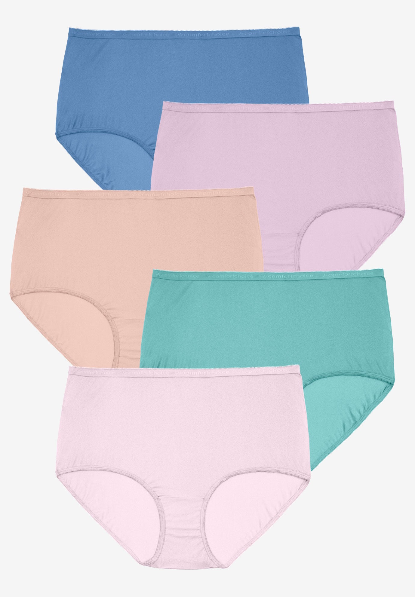 5Pack Nylon FullCut Brief Woman Within