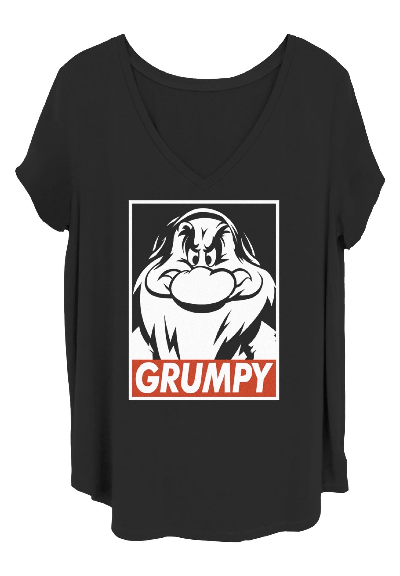 Disney Graphic Tee Relaxed Fit Grumps Top, Black Woman Within