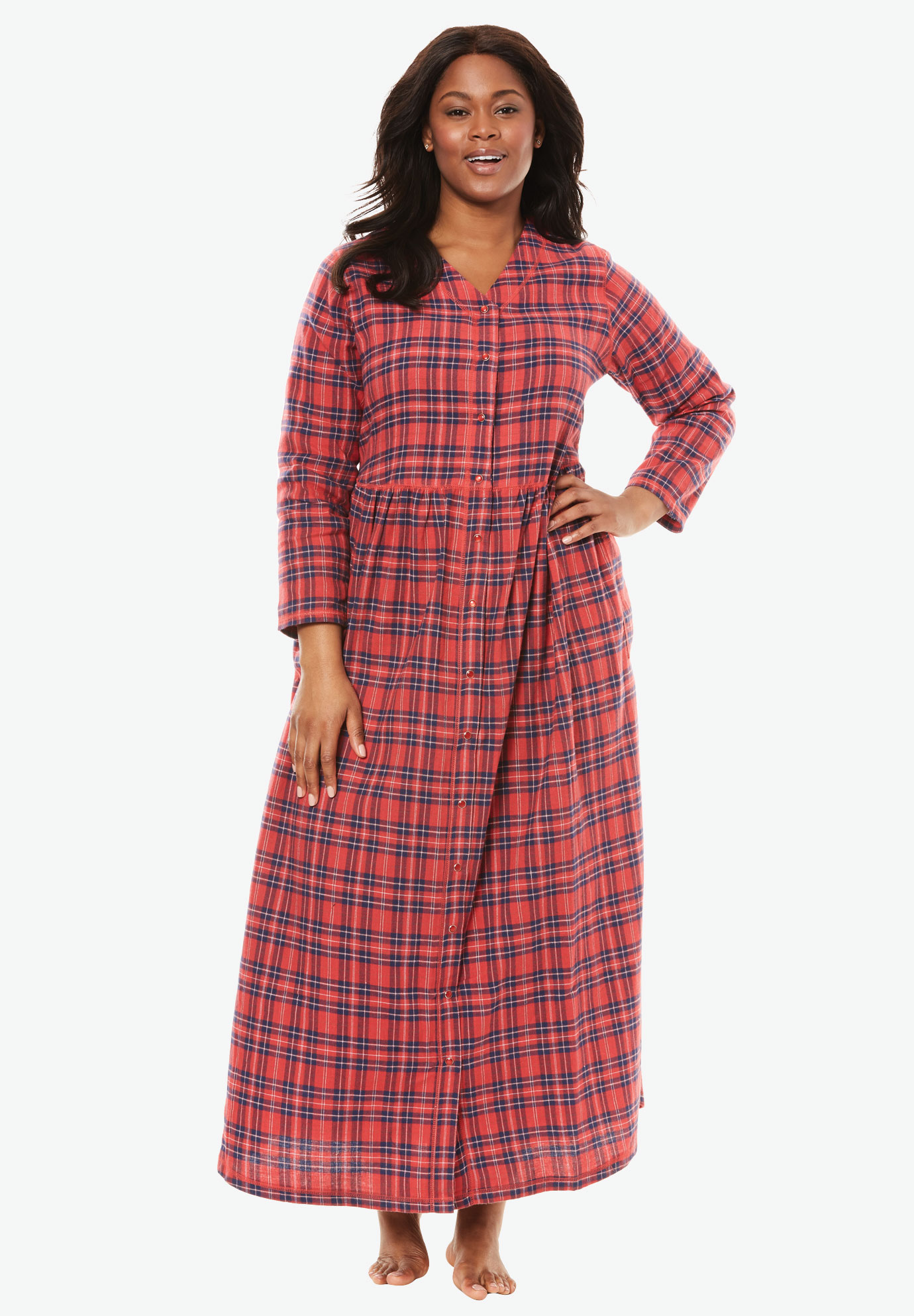 Flannel Plaid Lounger by Only Necessities®| Plus Size Petite | Woman Within