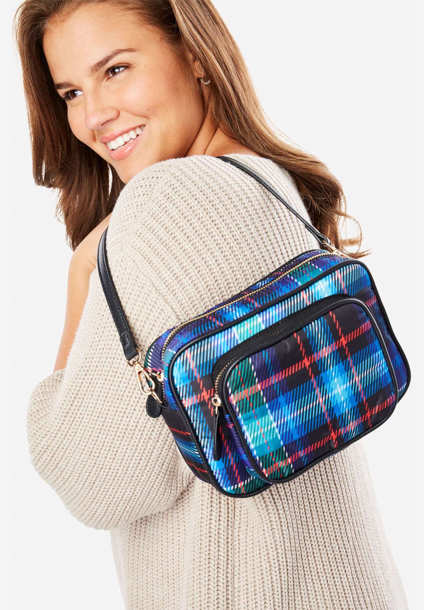 Plaid Crossbody Bag Plus Size Accessories Woman Within